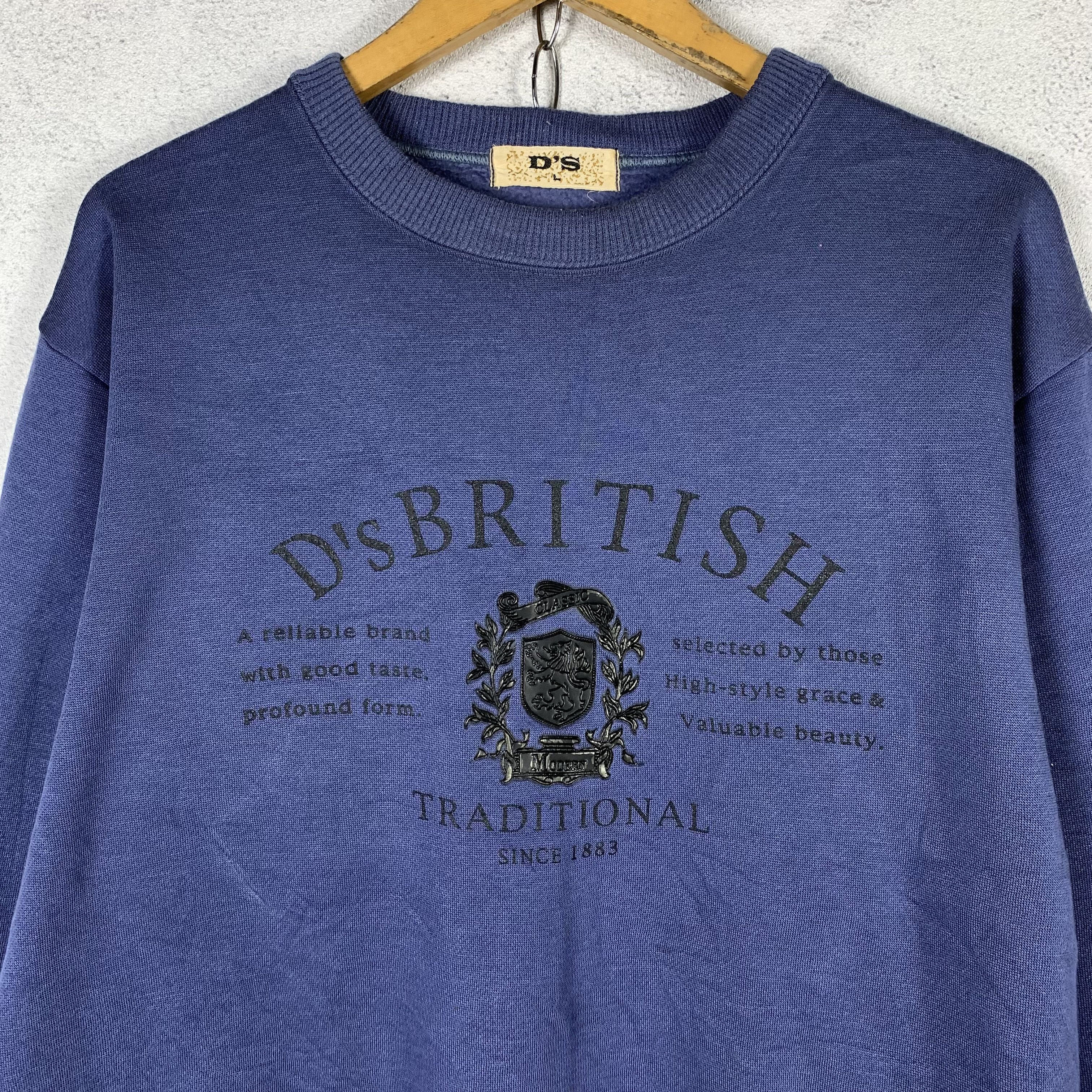 Vintage Vintage 90s D's British Traditional Sweatshirt Crewneck Size US M / EU 48-50 / 2 - 2 Thumbnail