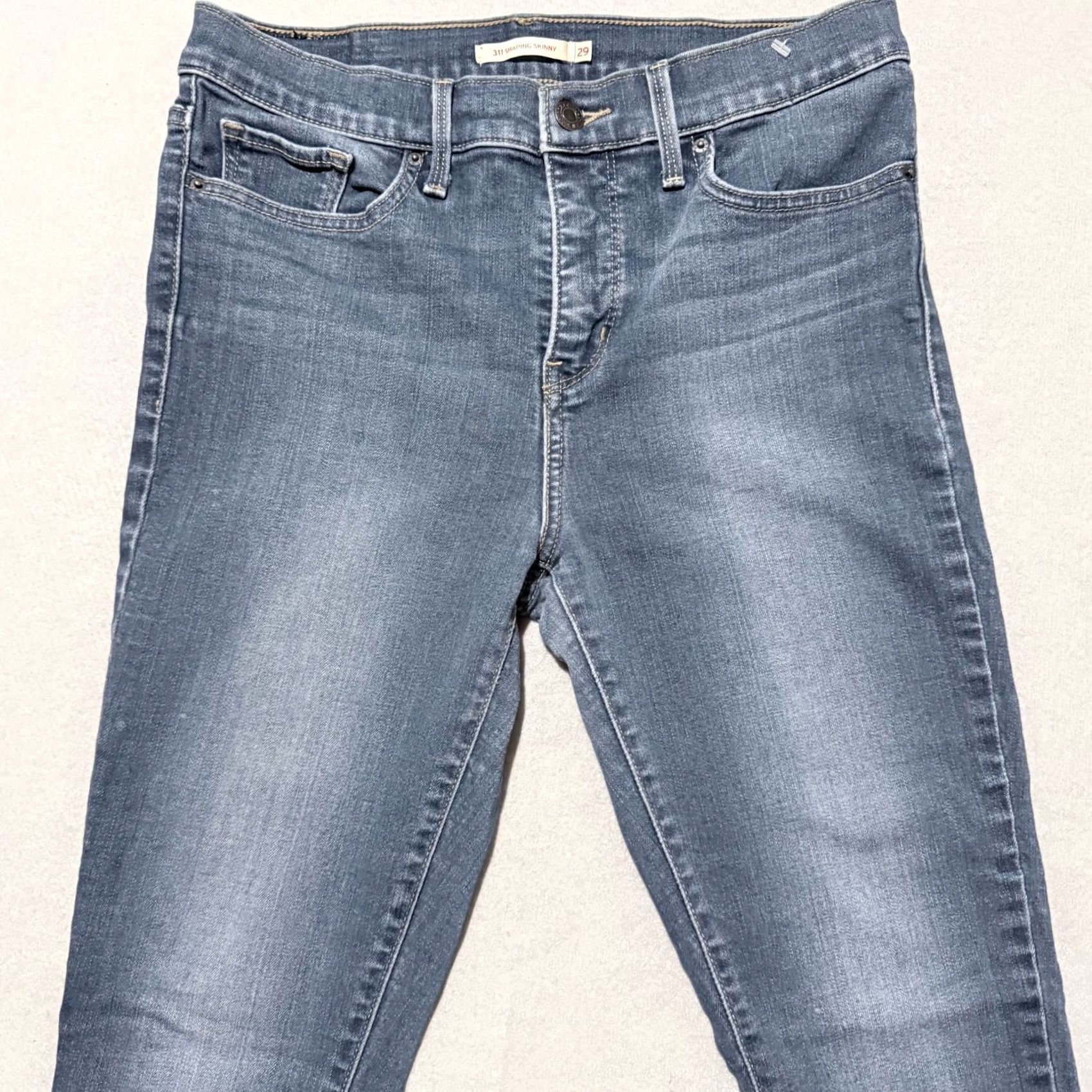 Levi's Levi's 311 Shaping Skinny Jeans Women's Medium Wash Denim Stretch Zip Fly 29 Blue Women Jeans 311 Shaping Skinny Size 29" - 3 Thumbnail