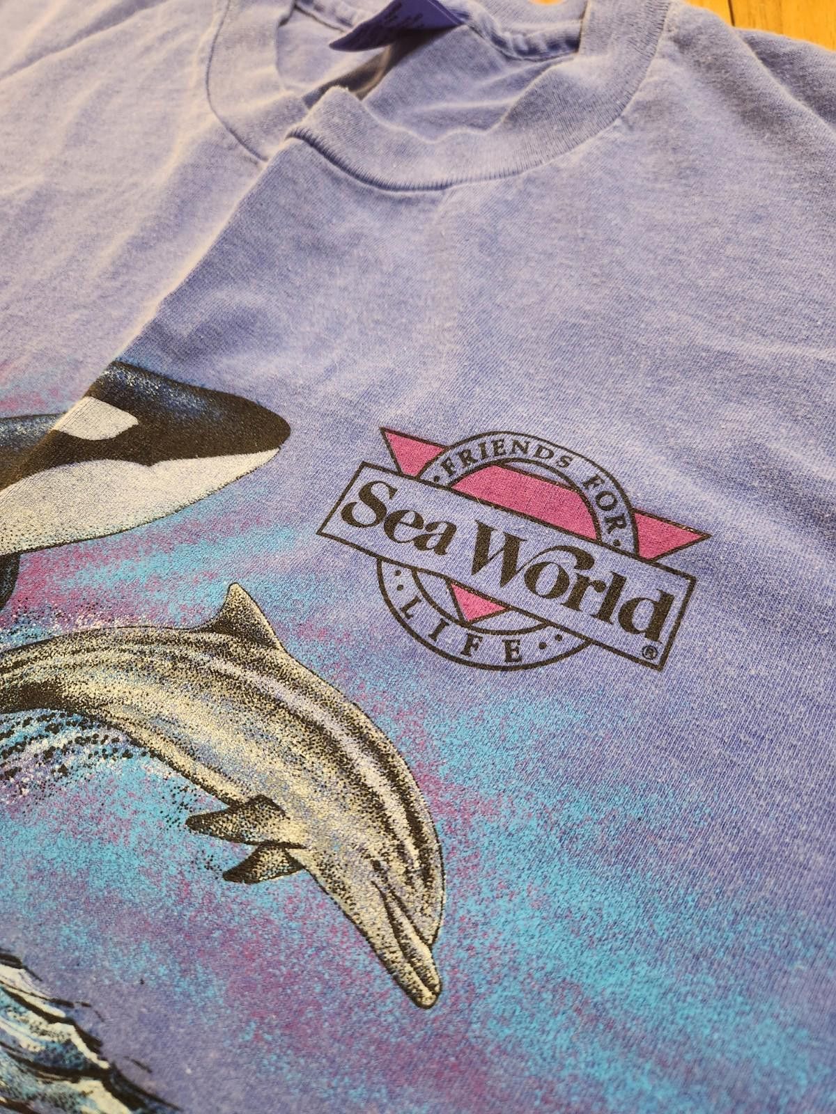 Designer Vintage Sea World Orca T-Shirt Men's Large Size US L / EU 52-54 / 3 - 3 Thumbnail