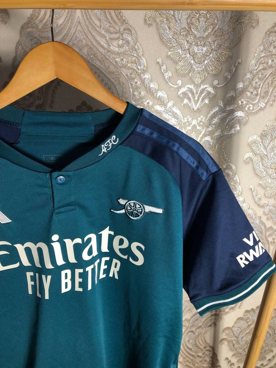 Vintage VERY RARE ADIDAS FC ARSENAL LONDON ENGLAND SOCCER JERSEY 90s Size US XL / EU 56 / 4 - 2 Thumbnail