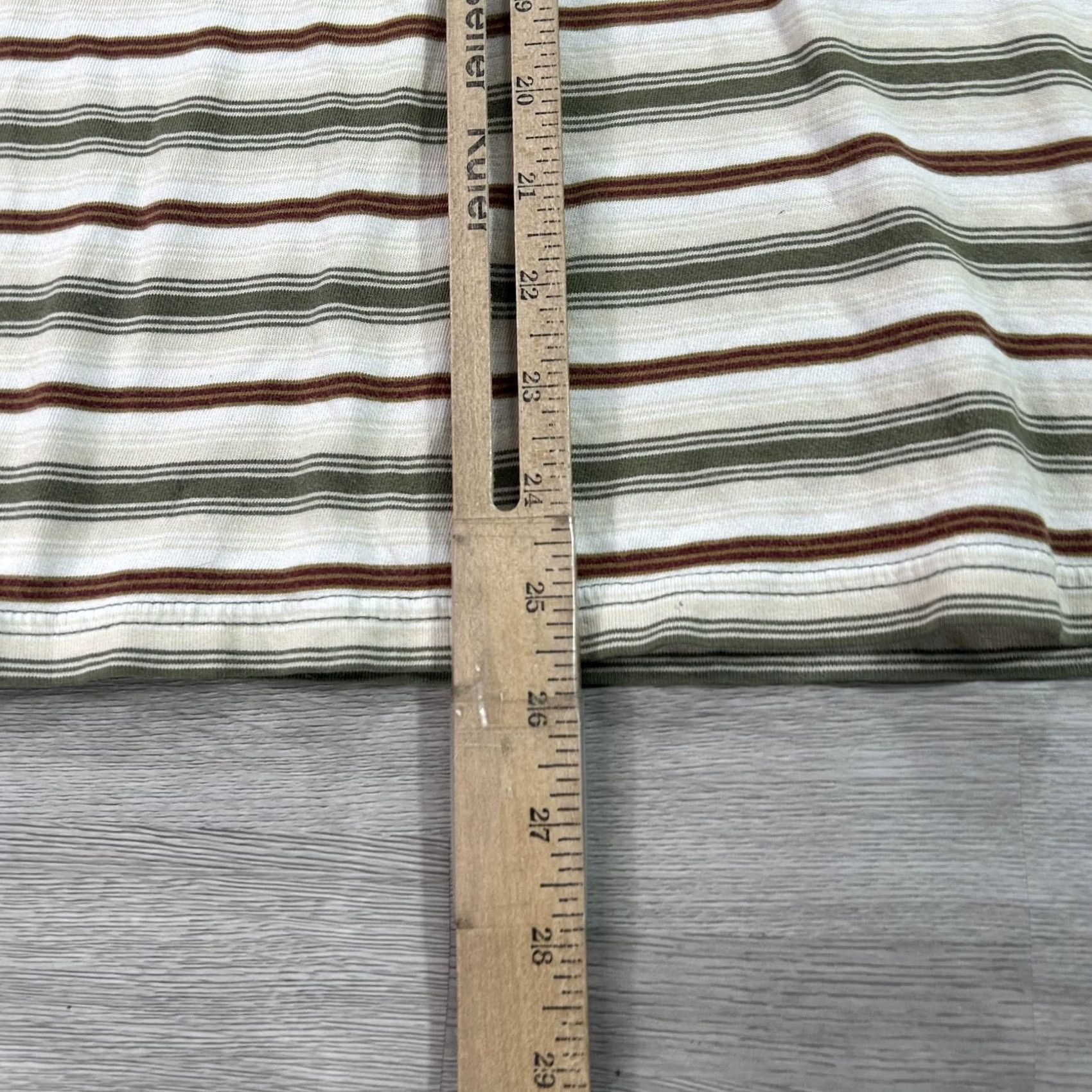The Hundreds The Hundreds Shirt Mens Large White Green Brown Striped Logo Crewn Tee Size US L / EU 52-54 / 3 - 6 Thumbnail