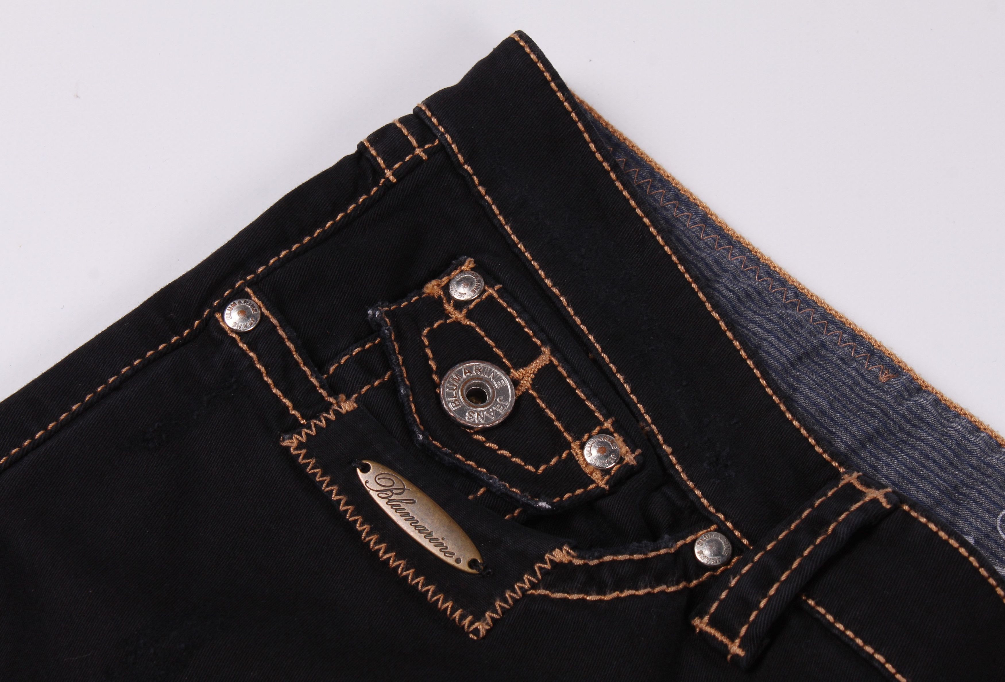 Blumarine Vintage Blumarine Distressed Straight Pants Size 34" / US 12 / IT 48 - 3 Thumbnail