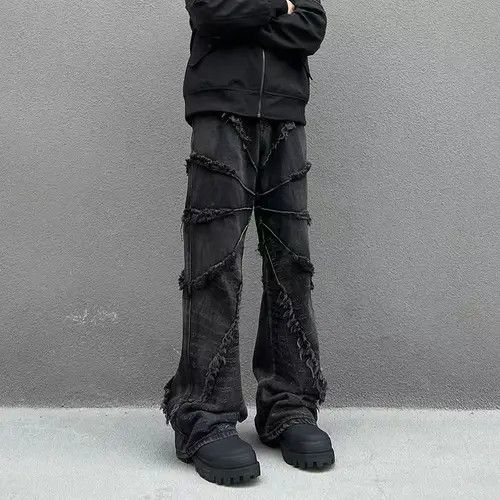 VIBE Vintage Heavy Duty Washed Raw Edge Jeans Size US 30 / EU 46 - 7 Thumbnail