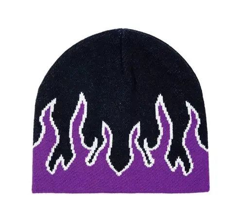 VIBE Purple flame beanie Size ONE SIZE - 3 Thumbnail