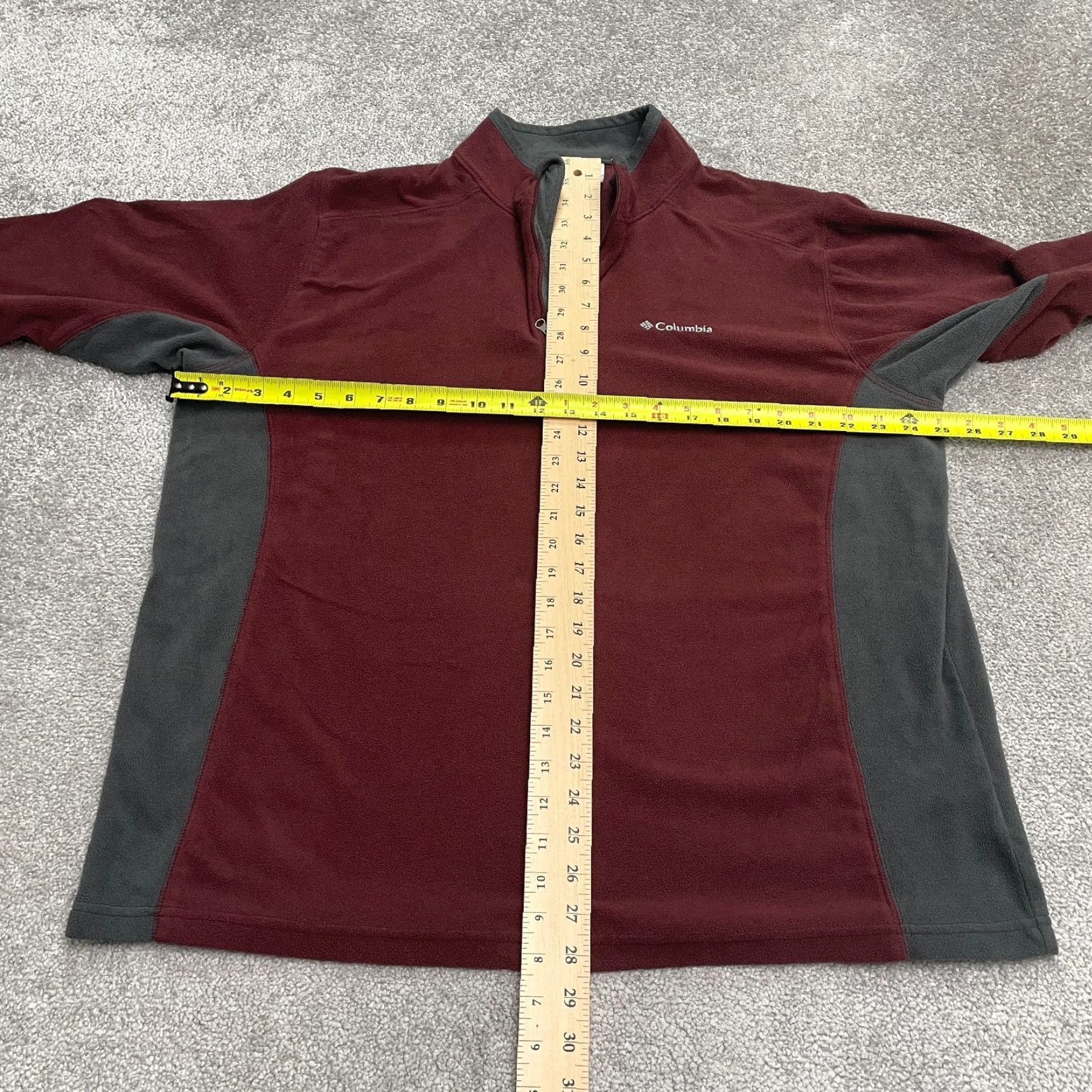Vintage Columbia Klamath Range Fleece Jacket Men XL Red Gray 1/4 Zip Light-weight Outdoor Size US XL / EU 56 / 4 - 6 Thumbnail