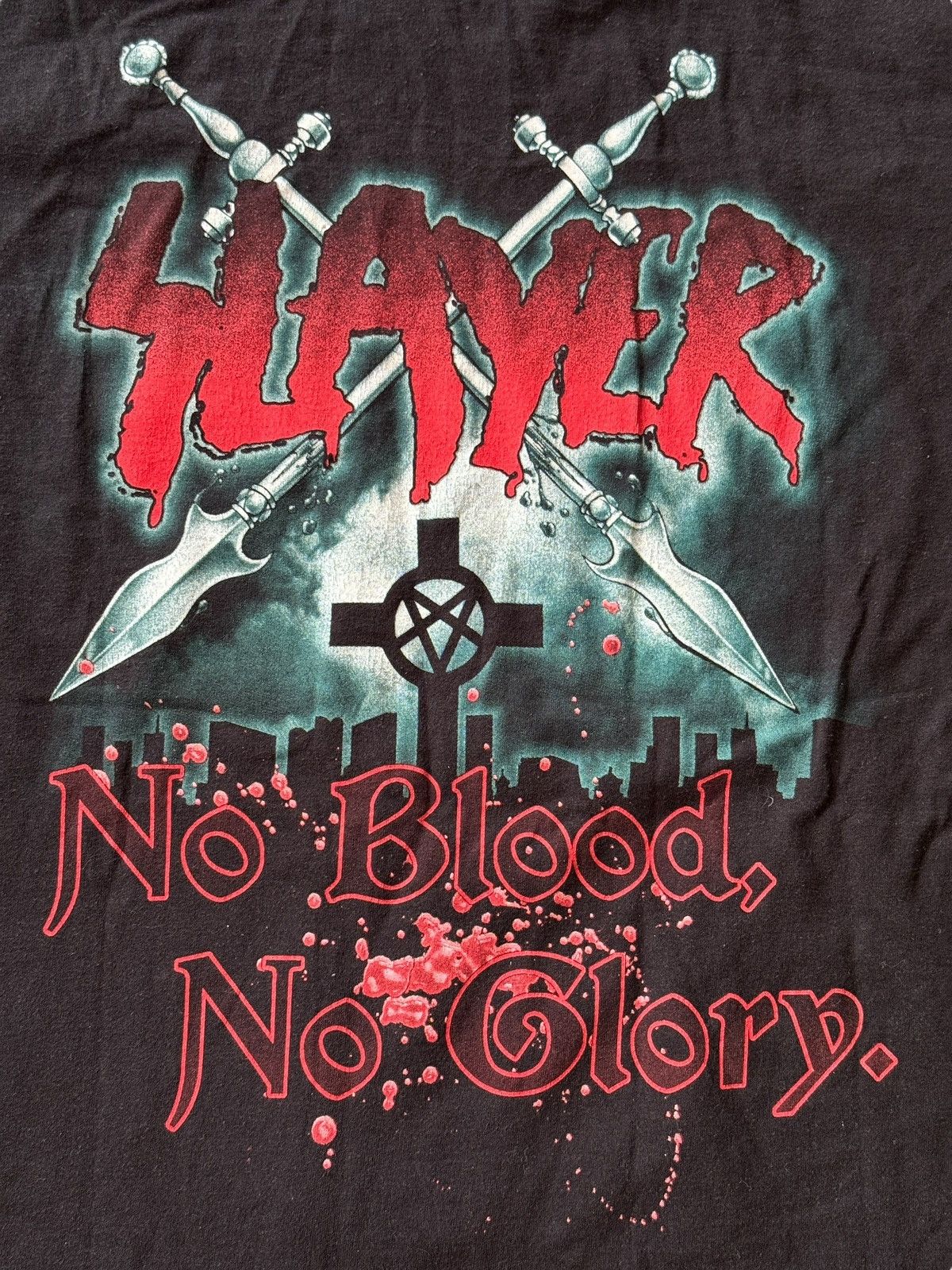 Slayer *RARE* 90s VINTAGE SLAYER LONGSLEEVE BAND TEE METAL Size US XL / EU 56 / 4 - 3 Thumbnail