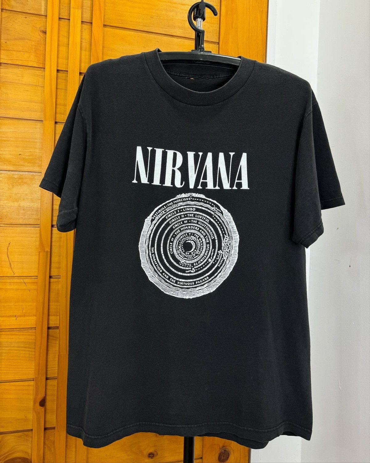 Image of Kurt Cobain x Nirvana Vintage Nirvana Vestibule Shirt 1992 Official in Black, Men's (Size XL)