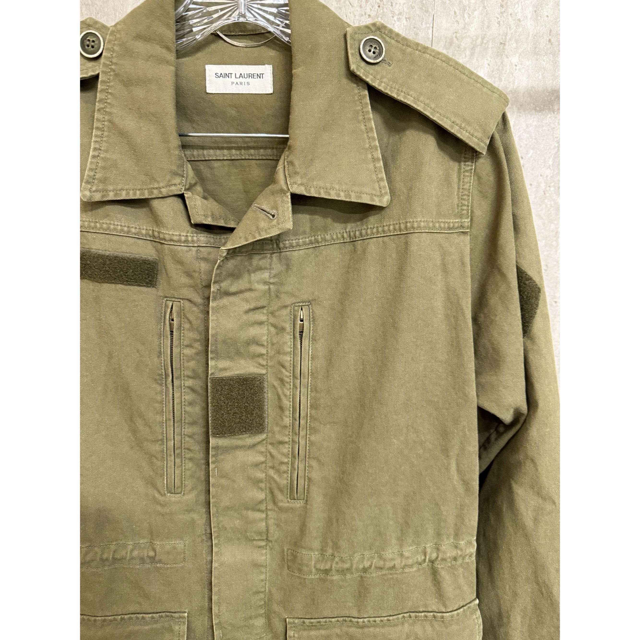Saint Laurent Paris Saint Laurent Olive Green Military Jacket Size 44 Made In It Size M / US 6-8 / IT 42-44 - 8 Thumbnail