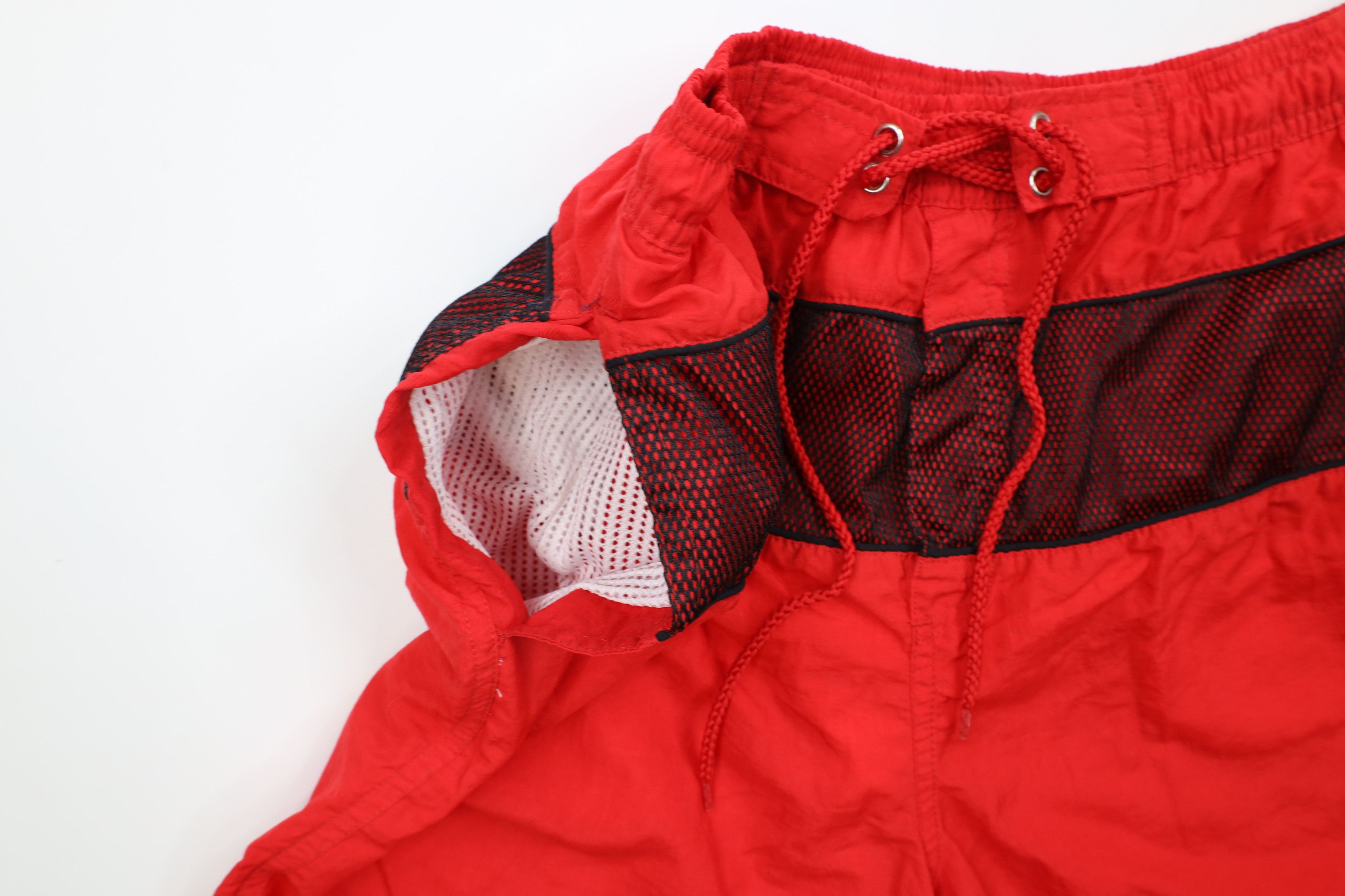 Vintage Vintage 90s Streetwear Lined Shorts Swim Trunks Red Size US 32 / EU 48 - 5 Thumbnail
