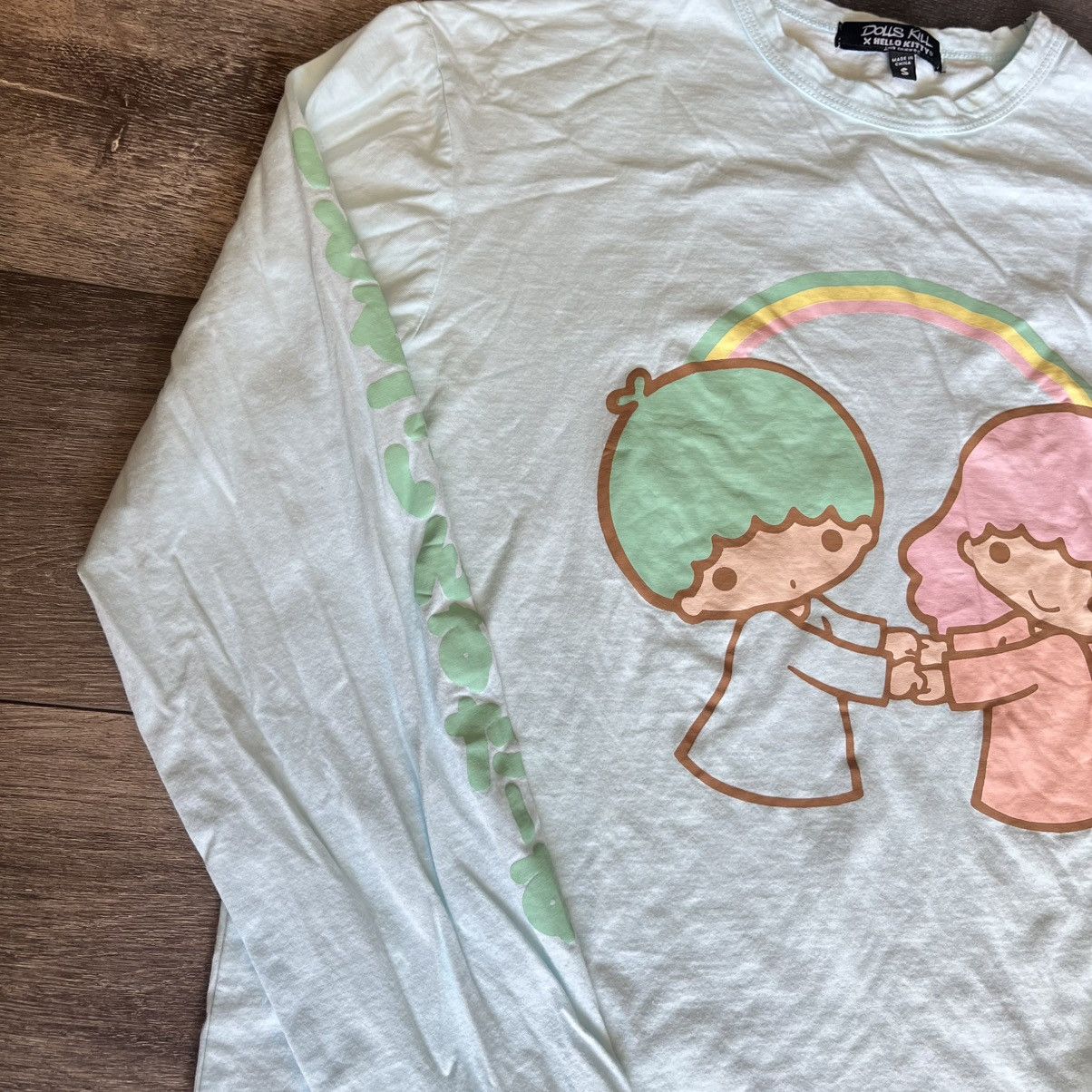 Japanese Brand × Vintage Dolls Kill x Hello Kitty Little Star Twins Longsleeve Tee Size US S / EU 44-46 / 1 - 2 Thumbnail