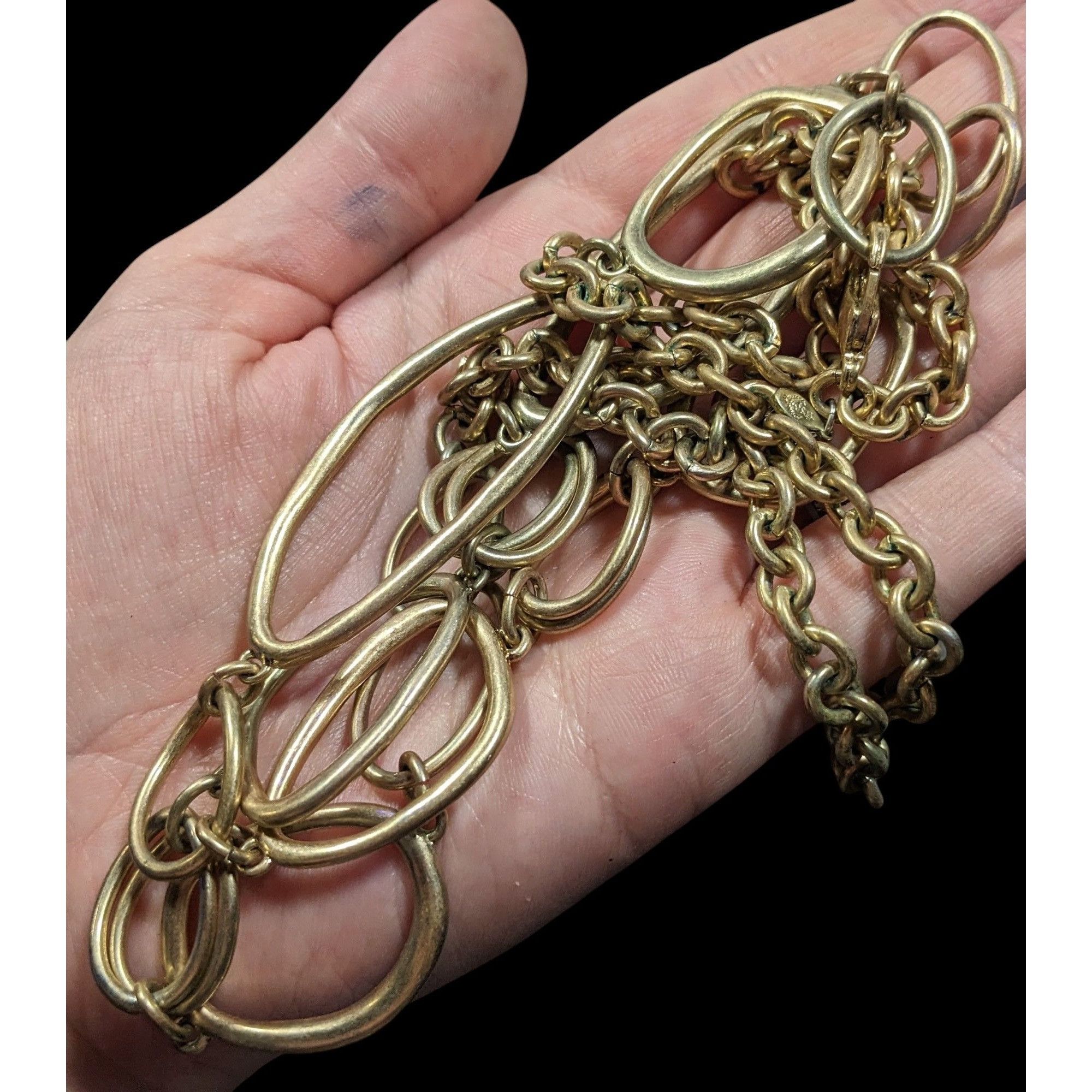 Other Premier Designs Asymmetrical Gold Tone Abstract Link Necklac Size ONE SIZE - 4 Thumbnail