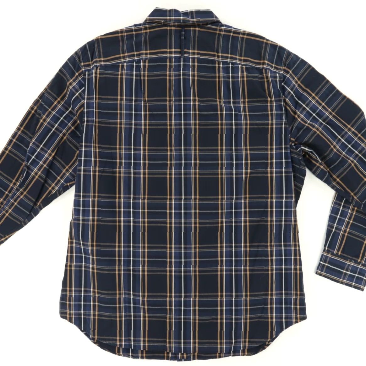 Banana Republic Banana Republic Shirt Navy Blue Plaid Luxe Poplin Slim Button Down Shirt Men's 2XL Size US XXL / EU 58 / 5 - 4 Thumbnail