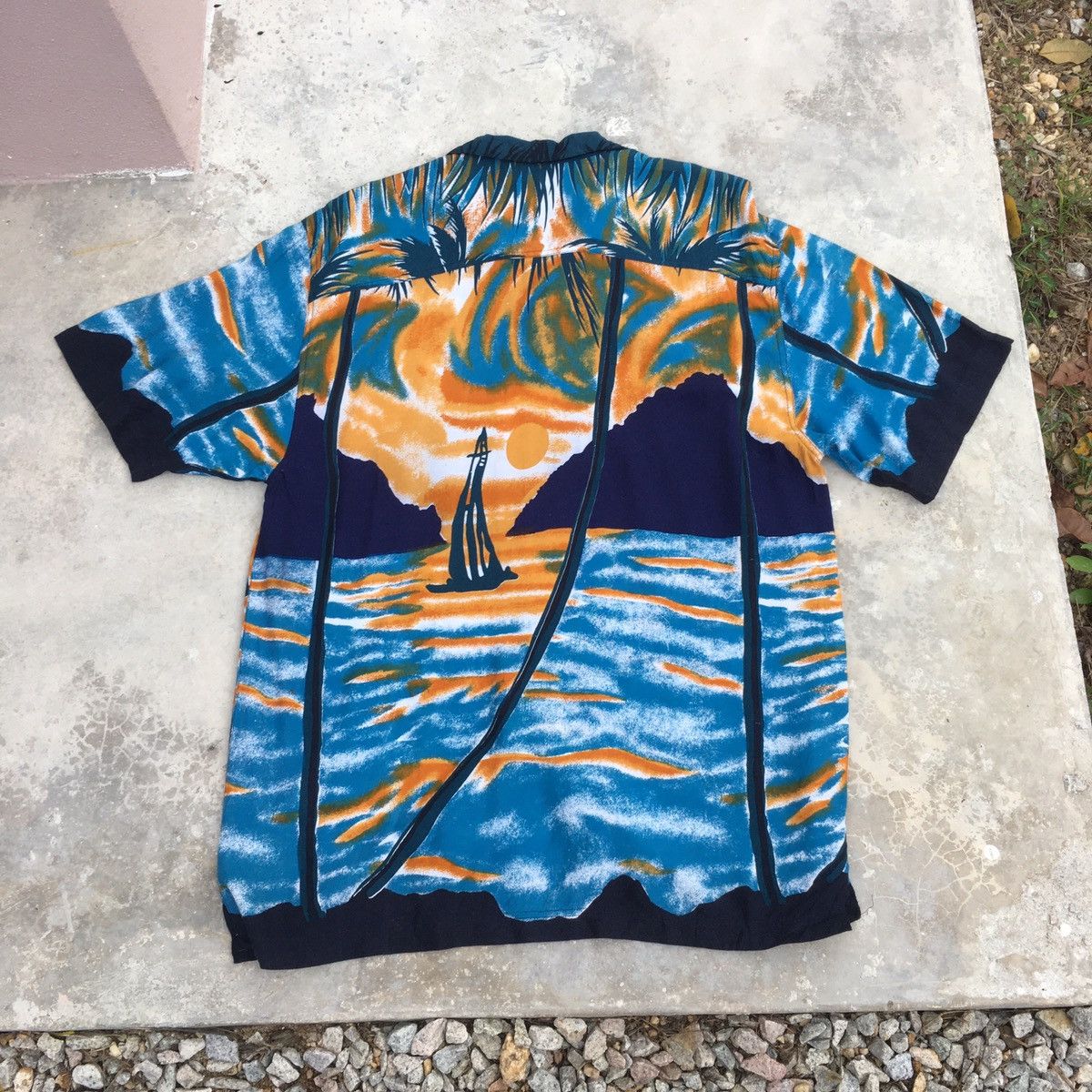 Vintage Vintage THUMS UP Natural Hawaiian Rayon Shirt Size US M / EU 48-50 / 2 - 7 Thumbnail