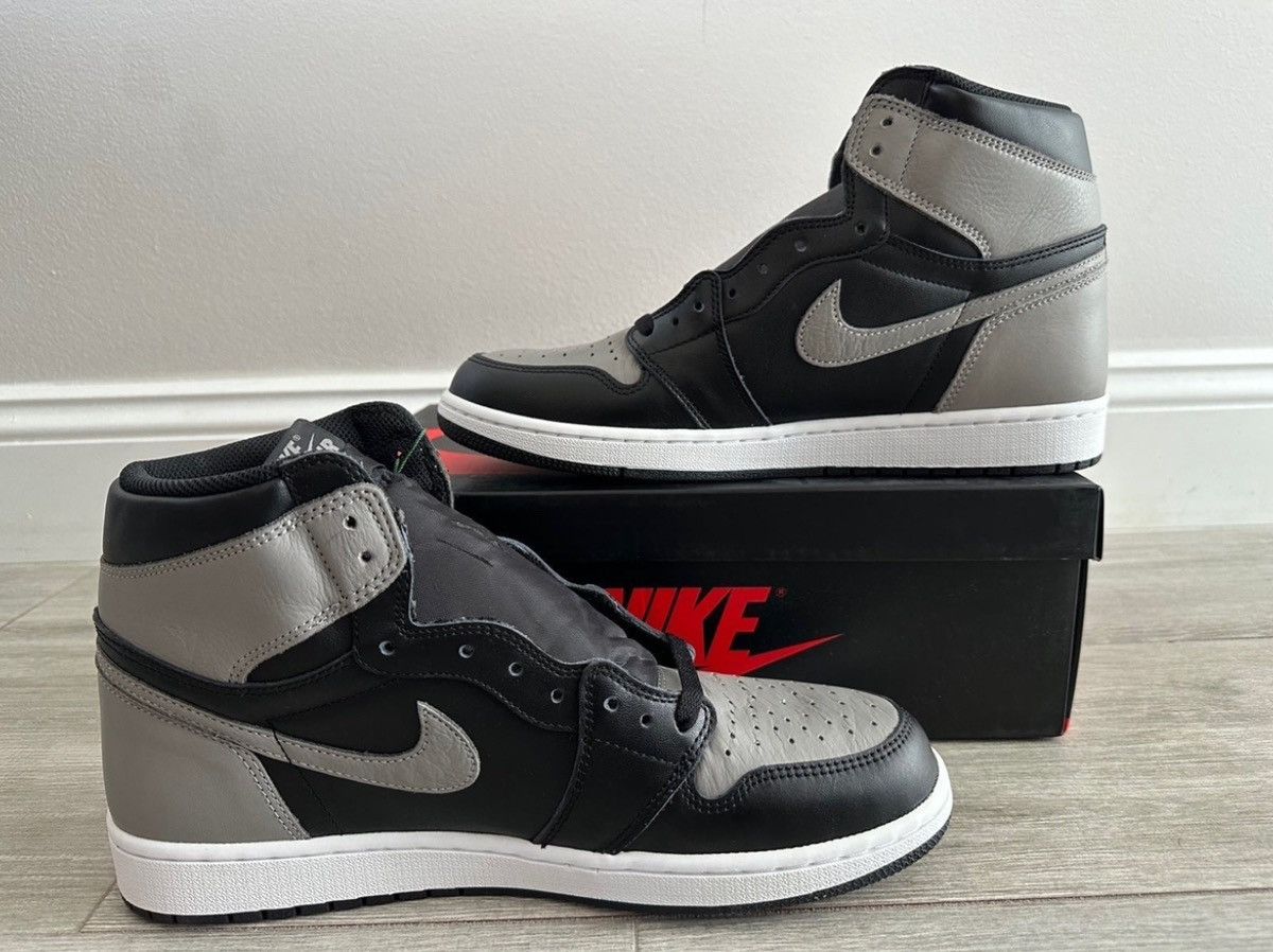 Jordan Brand Air Jordan 1 Retro High OG Shadow Black Grey White Sz 12 Size US 12 / EU 45 - 2 Thumbnail