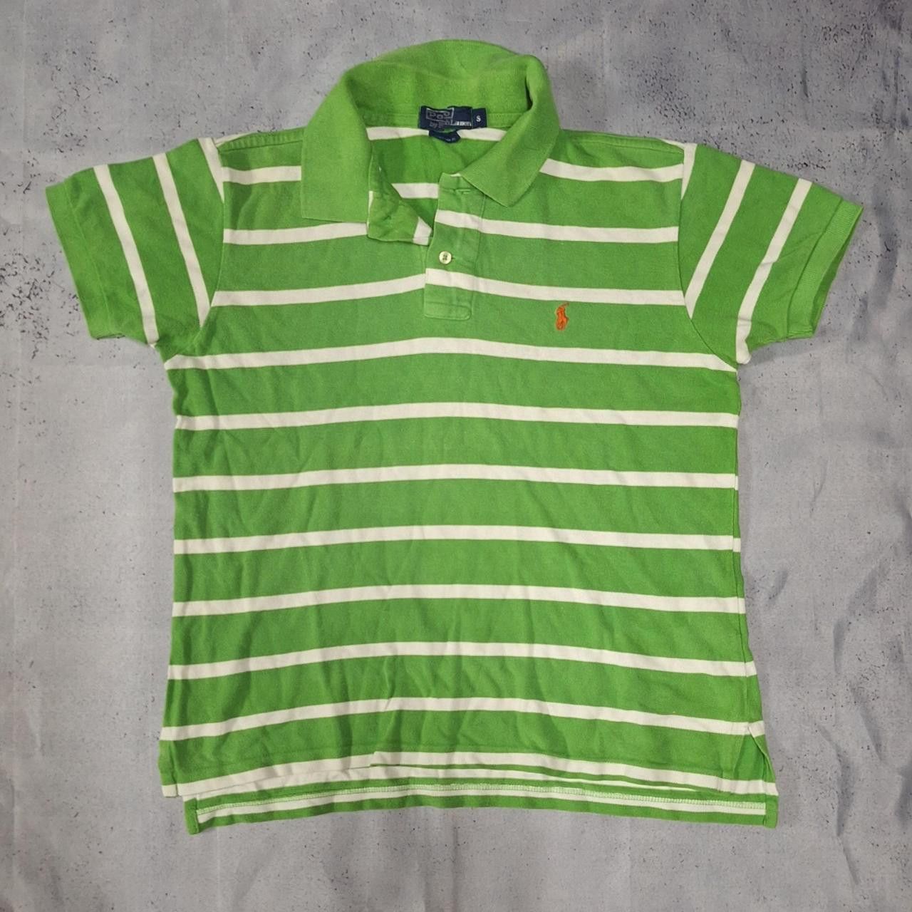 Polo Ralph Lauren Green and white striped Polo Ralph Lauren polo shirt #preppy Size US S / EU 44-46 / 1 - 1 Thumbnail