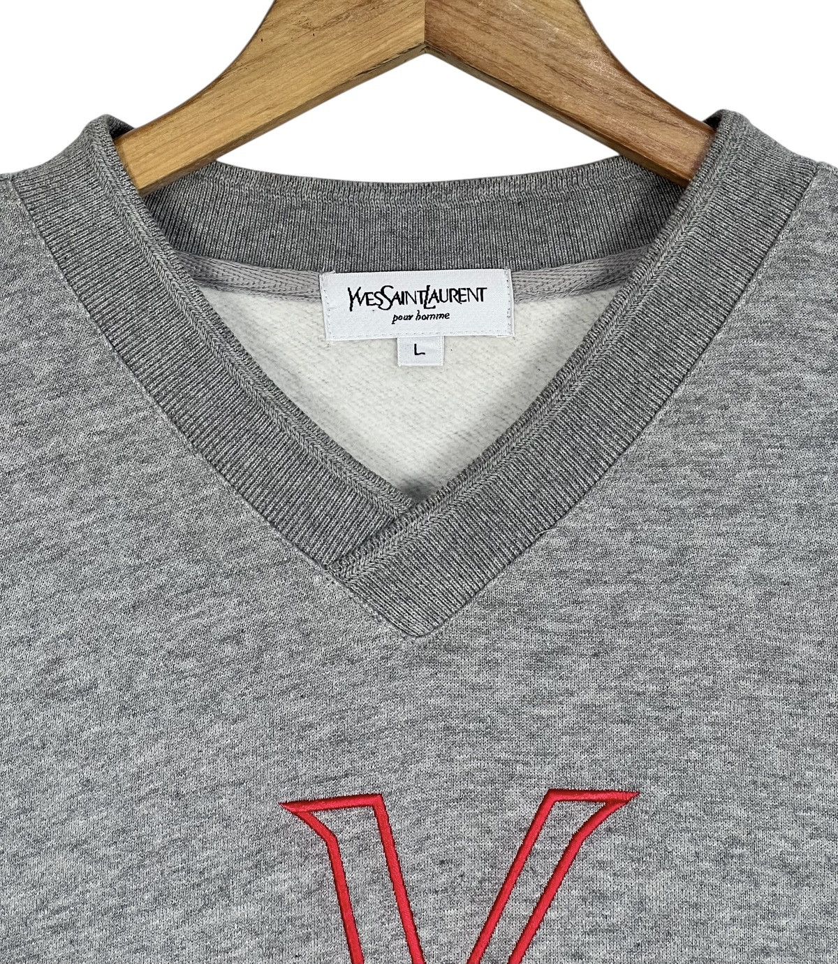 Yves Saint Laurent Vintage YSL 90s Embroidered Sweatshirt Size US L / EU 52-54 / 3 - 6 Thumbnail