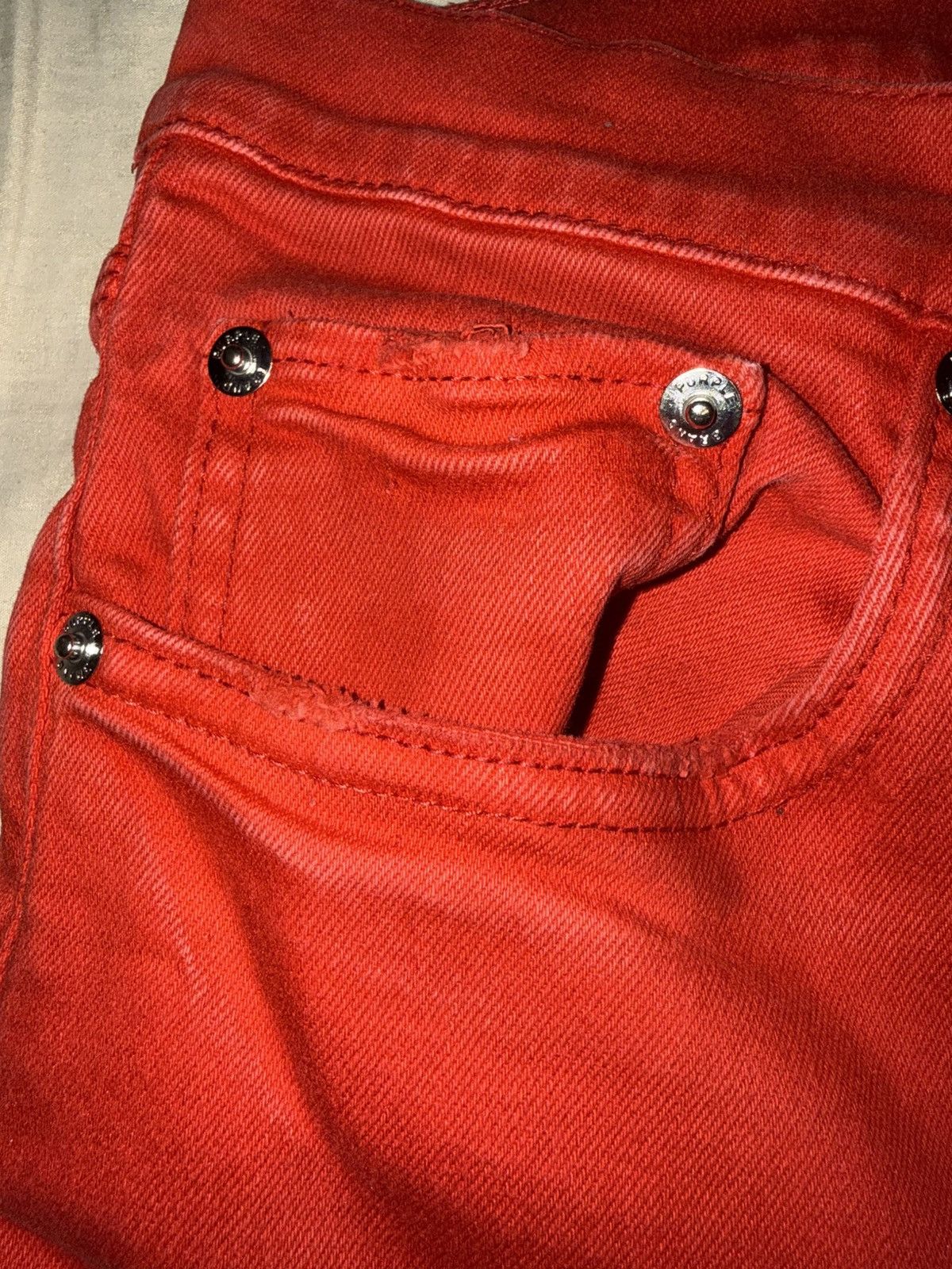 Purple Brand Size 31 Red & ripped purple jeans Size US 31 - 5 Thumbnail