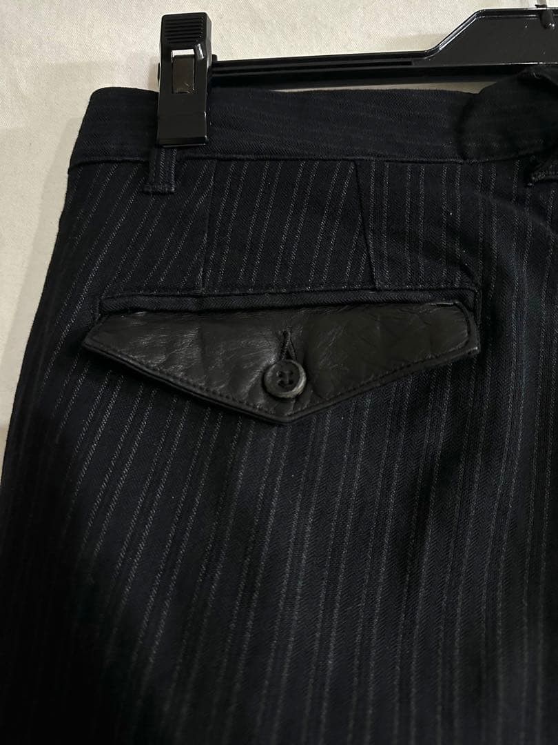 Isamu Katayama Backlash BACKLASH Cotton Wool Stretch Stripe Pants Size US 32 / EU 48 - 5 Thumbnail