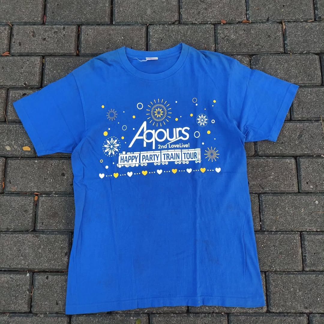 Anime Love Live Aqours Happy Party Train Tour 2017 Tee Size US L / EU 52-54 / 3 - 1 Thumbnail