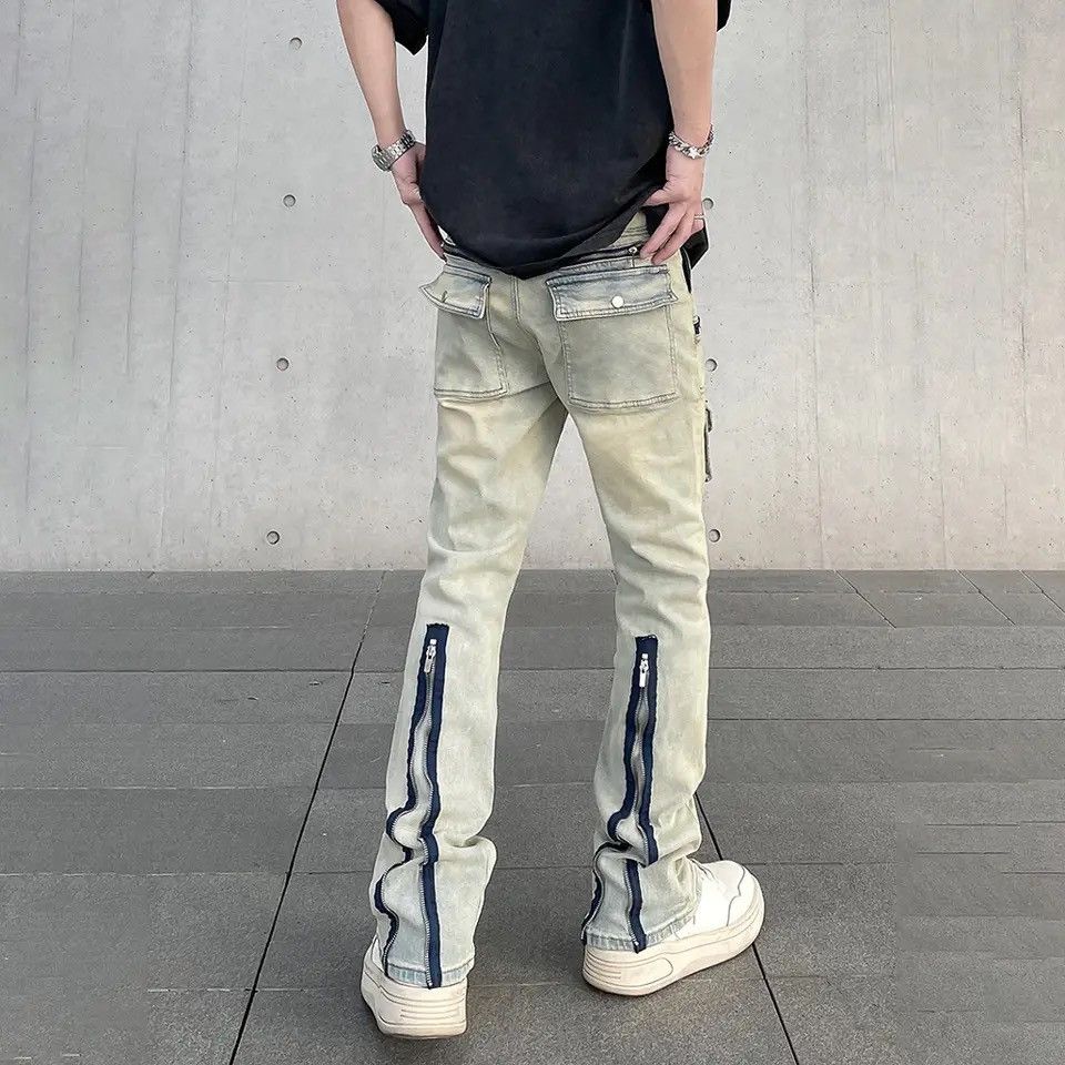 Japanese Brand × Vintage Vintage Street Jeans for Men Slim Original Zip Y2k Skinny Size US 29 - 1 Thumbnail