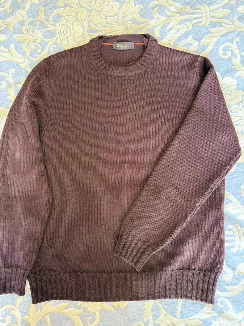Loro Piana LORO PIANA A wine red double-layered collar sweater Size M / US 6-8 / IT 42-44 - 1 Thumbnail