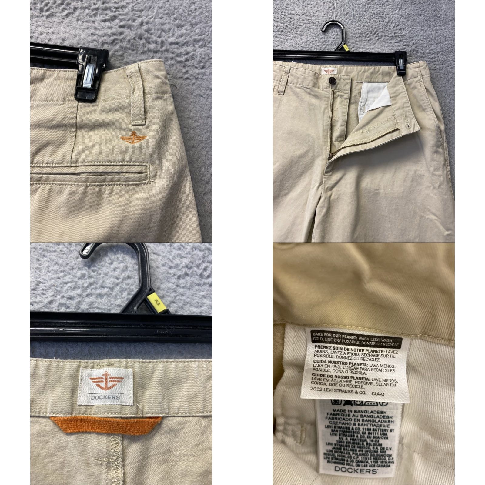 Dockers DOCKERS Men's Chino Pants 36x32 Cotton Tan Flat Front / Straight Leg Pockets, Classic Fit, Regular Size 36 Mens Size US 36 / EU 52 - 8 Thumbnail