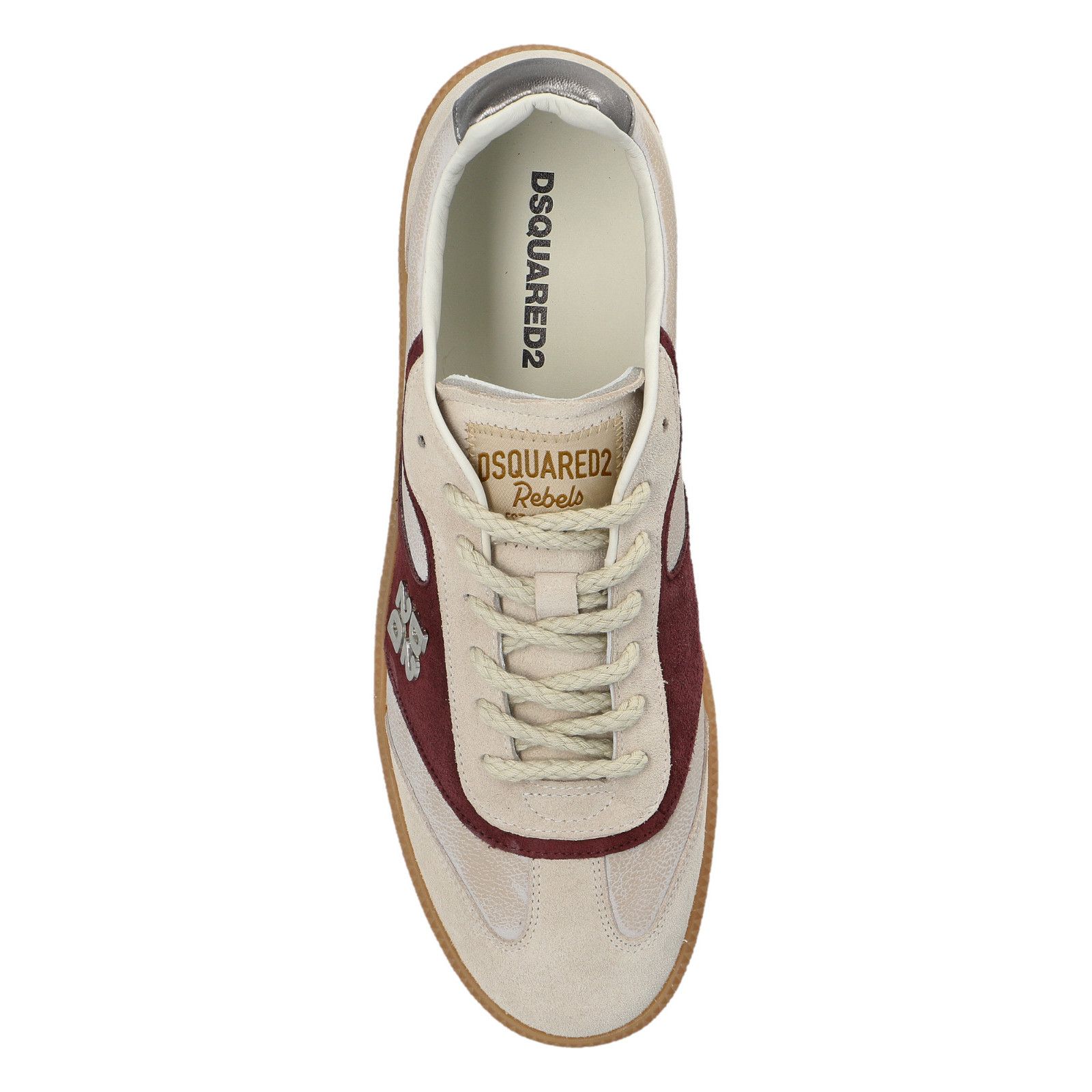 Dsquared2 DSQUARED2 Rebels Beige/Red Sneakers New & Authentic (Men's s Size US 12 / EU 45 - 5 Thumbnail