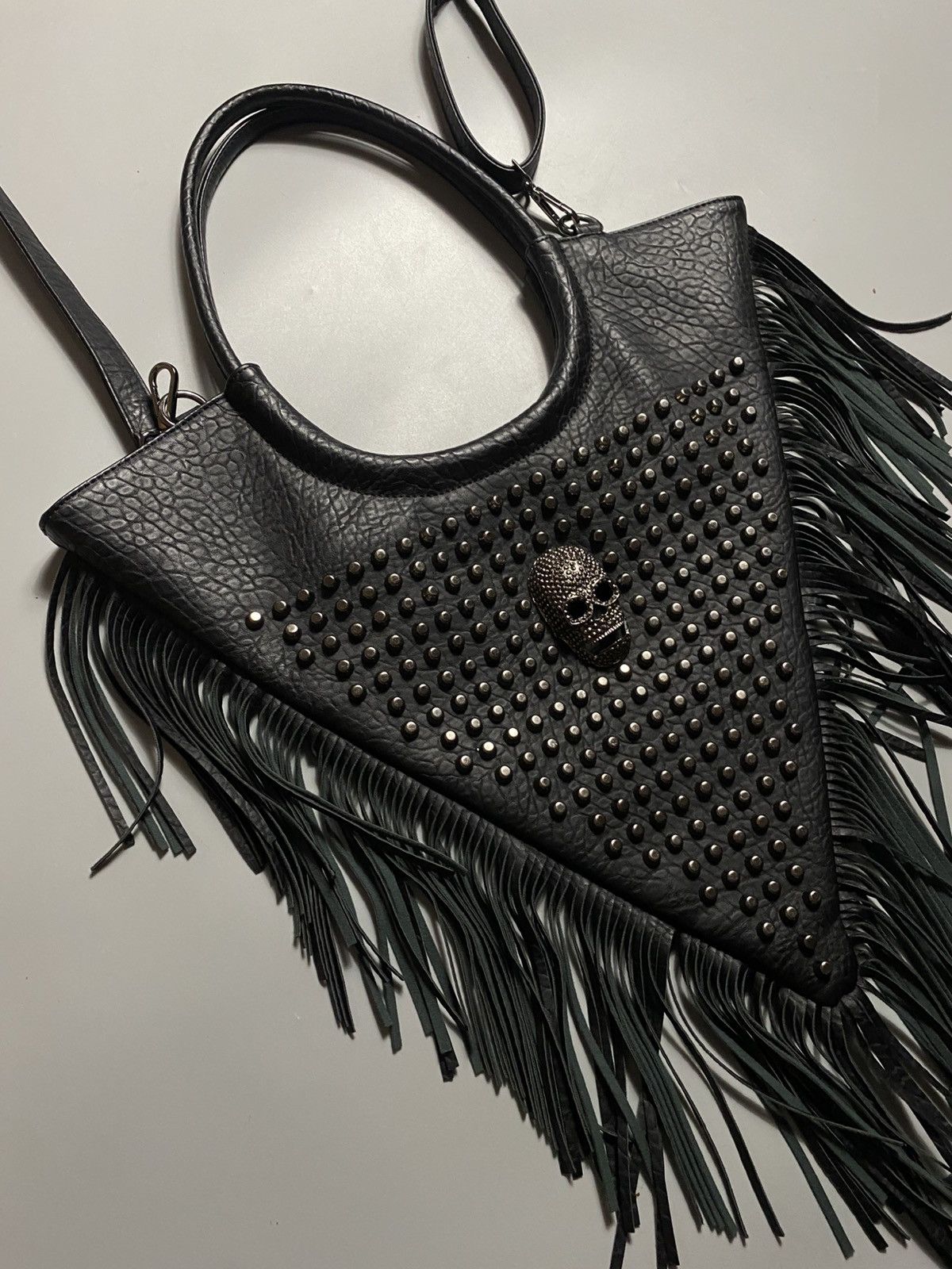 Japanese Brand Alexander McQueen style avant garde skull leather handbag Size ONE SIZE - 7 Thumbnail