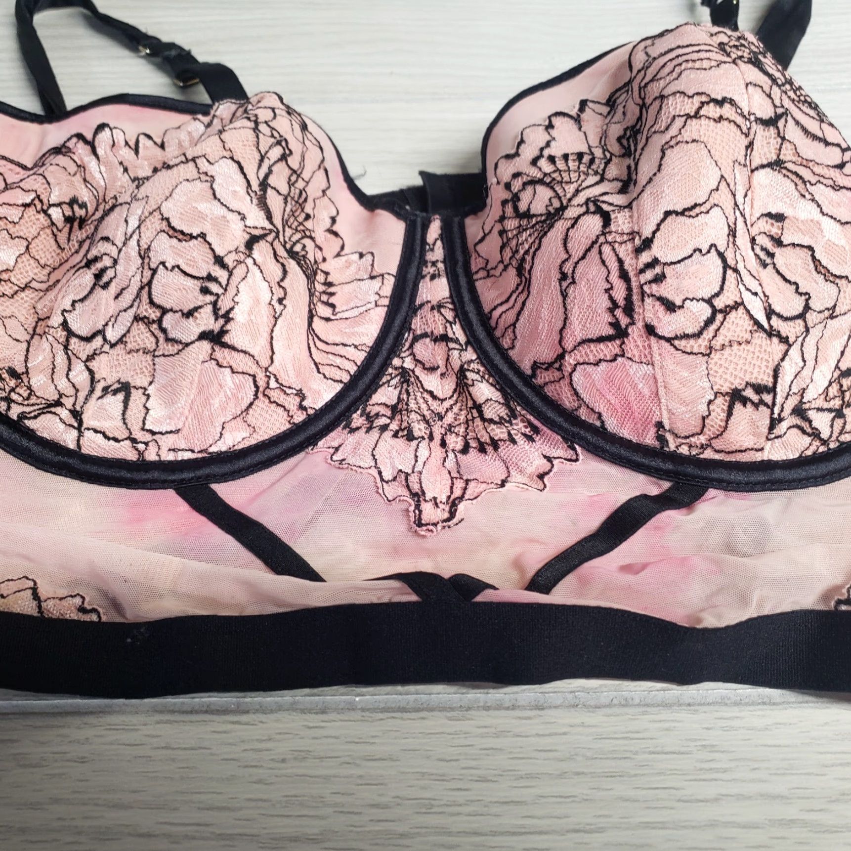 Vintage Auden Bralette Bra Pink Women's XL Extra Large Size ONE SIZE - 2 Thumbnail