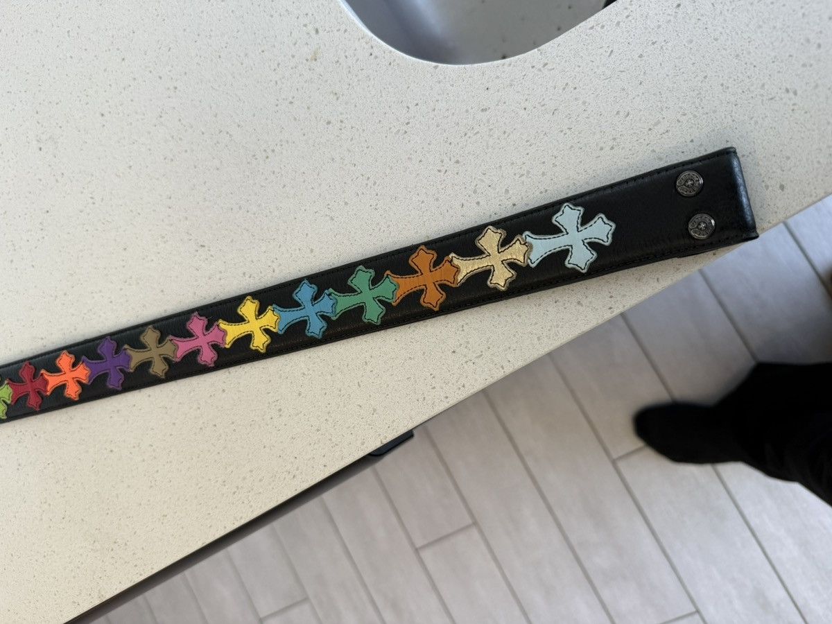 Chrome Hearts Multicolor Rainbow Cross Strap Size 38 - 21 Thumbnail