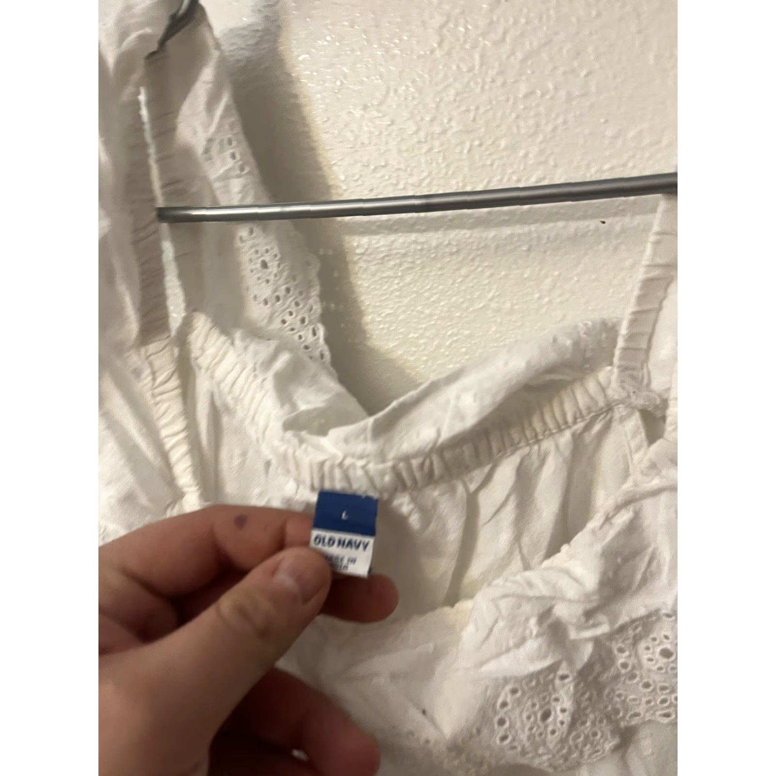 Old Navy Old Navy Tank White Cotton Bohemian Shirt L Adults Women Sleeveless Tie Bow 100% Cotton Swingy Tank Top Shirt White — Vintage: No Size L / US 10 / IT 46 - 3 Thumbnail