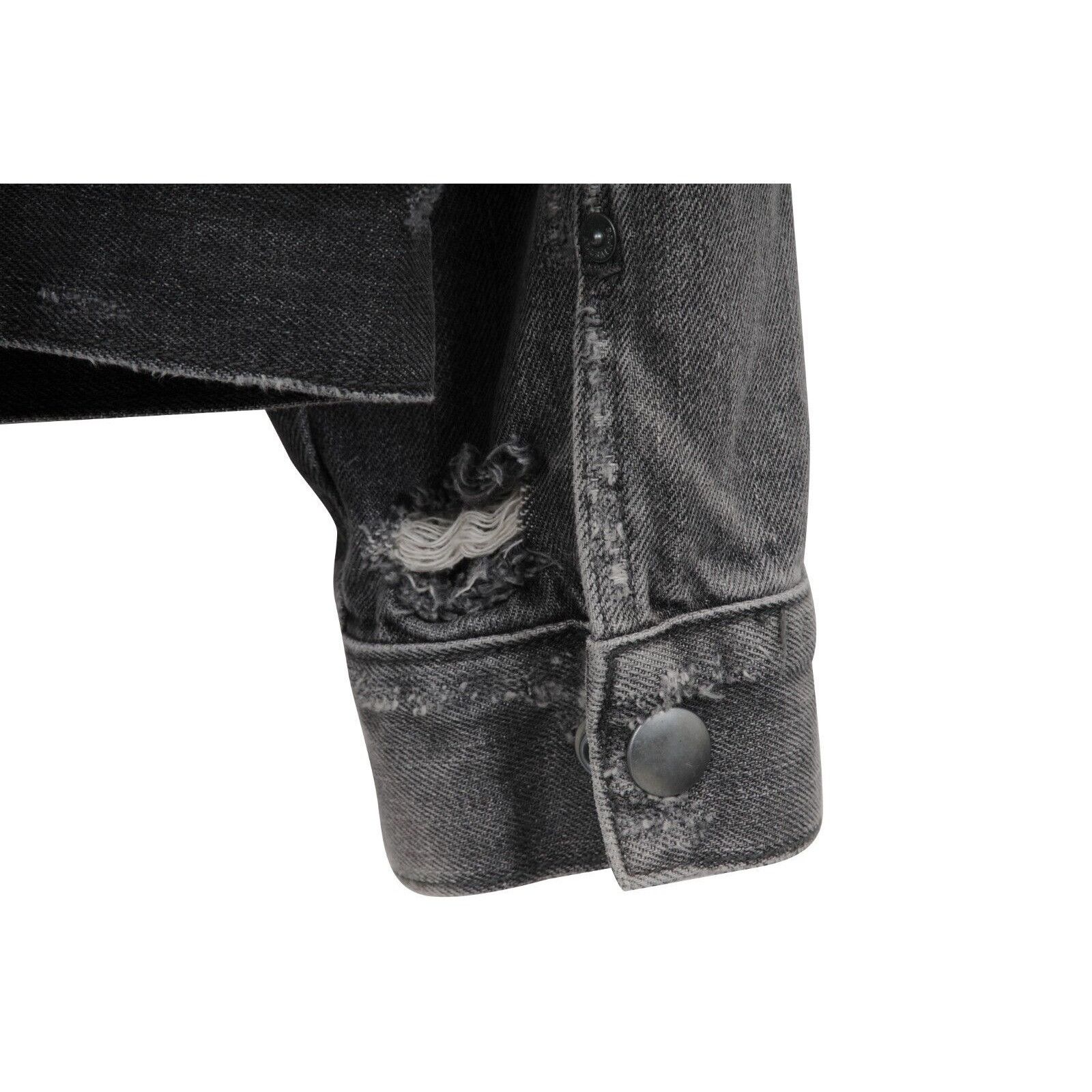 Allsaints Gambola Denim Jacket Distressed Gray Size US L / EU 52-54 / 3 - 11 Thumbnail