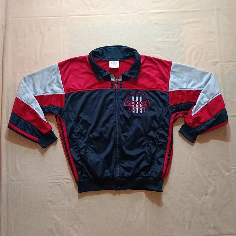 Adidas Vintage 80s Adidas Tracksuit Jacket Medium M Big Logo Size US M / EU 48-50 / 2 - 8 Thumbnail