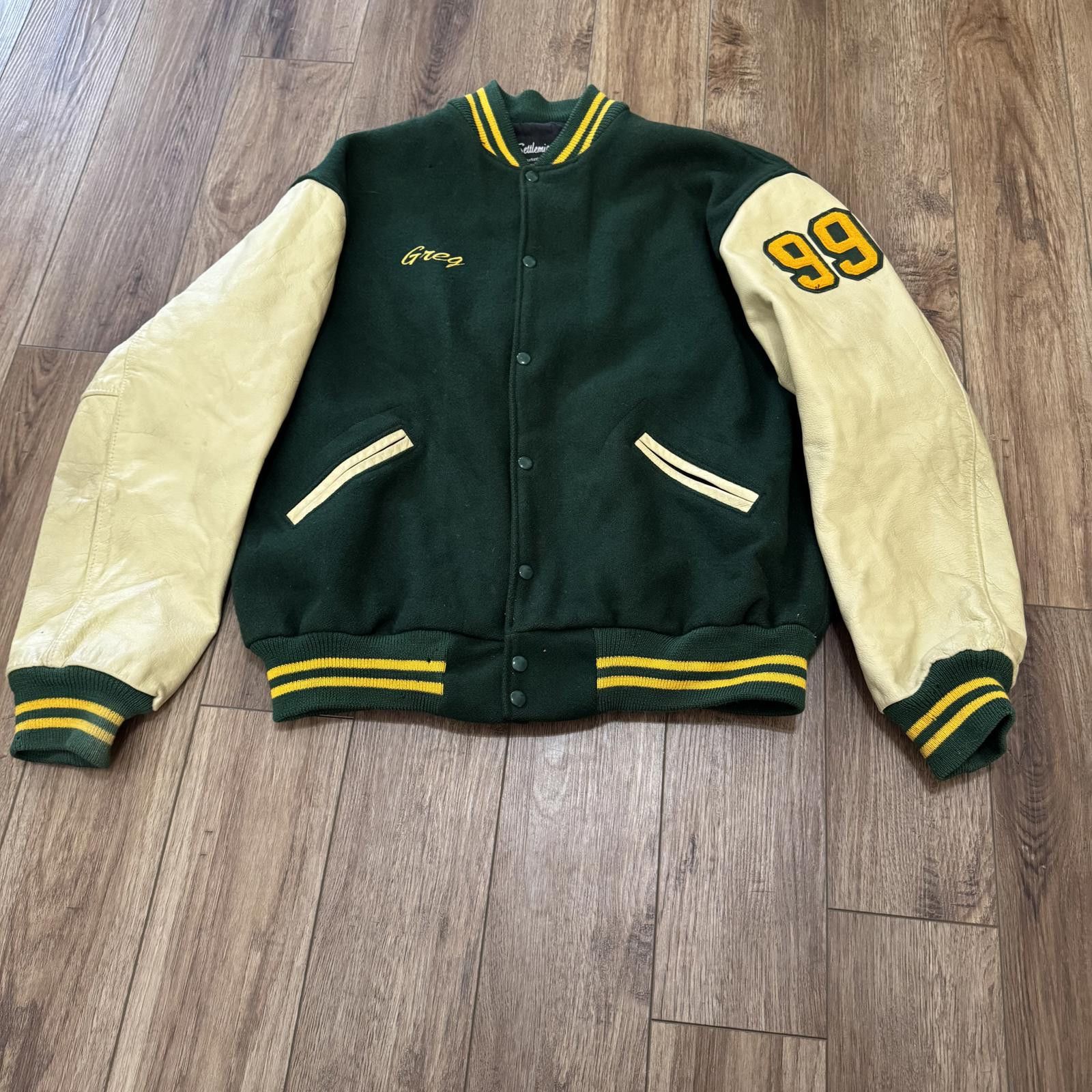 Other Vintage 80s Letterman Varsity Wool Jacket Size US XXL / EU 58 / 5 - 1 Thumbnail