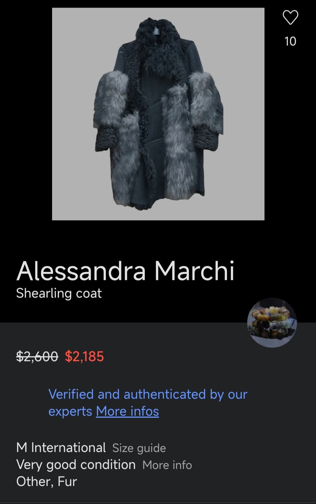 Other Alessandra Marchi Olll horsehair cashmere cocoon overcoat Size M / US 6-8 / IT 42-44 - 9 Thumbnail