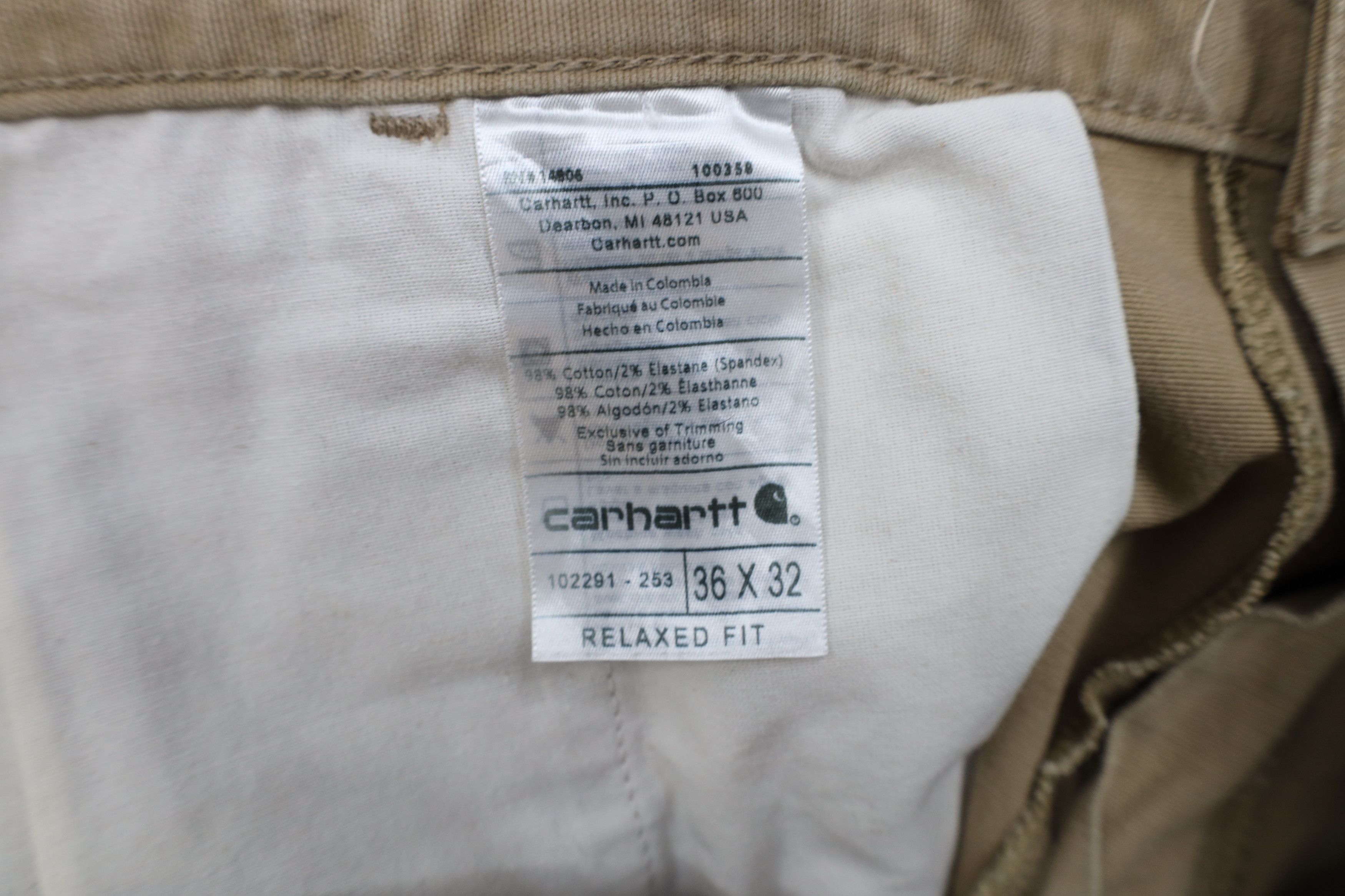 Carhartt × Vintage Vintage Carhartt Relaxed Wide Leg Canvas Pants Beige Brown Size US 36 / EU 52 - 9 Thumbnail