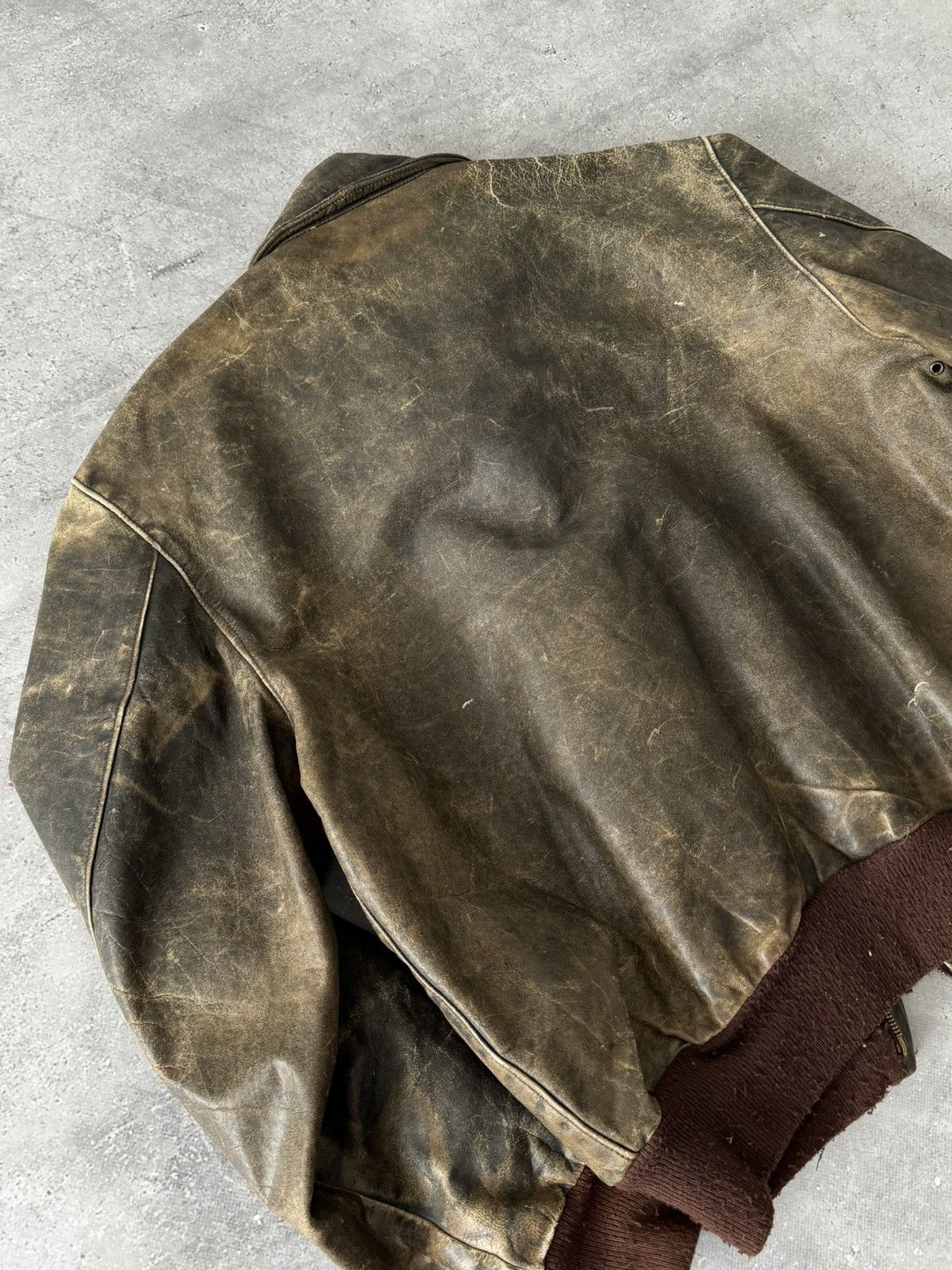 Vintage 1970s Vintage USAF A2 ‘Leonhard’ Flying Leather Faded Jacket Size US S / EU 44-46 / 1 - 13 Thumbnail