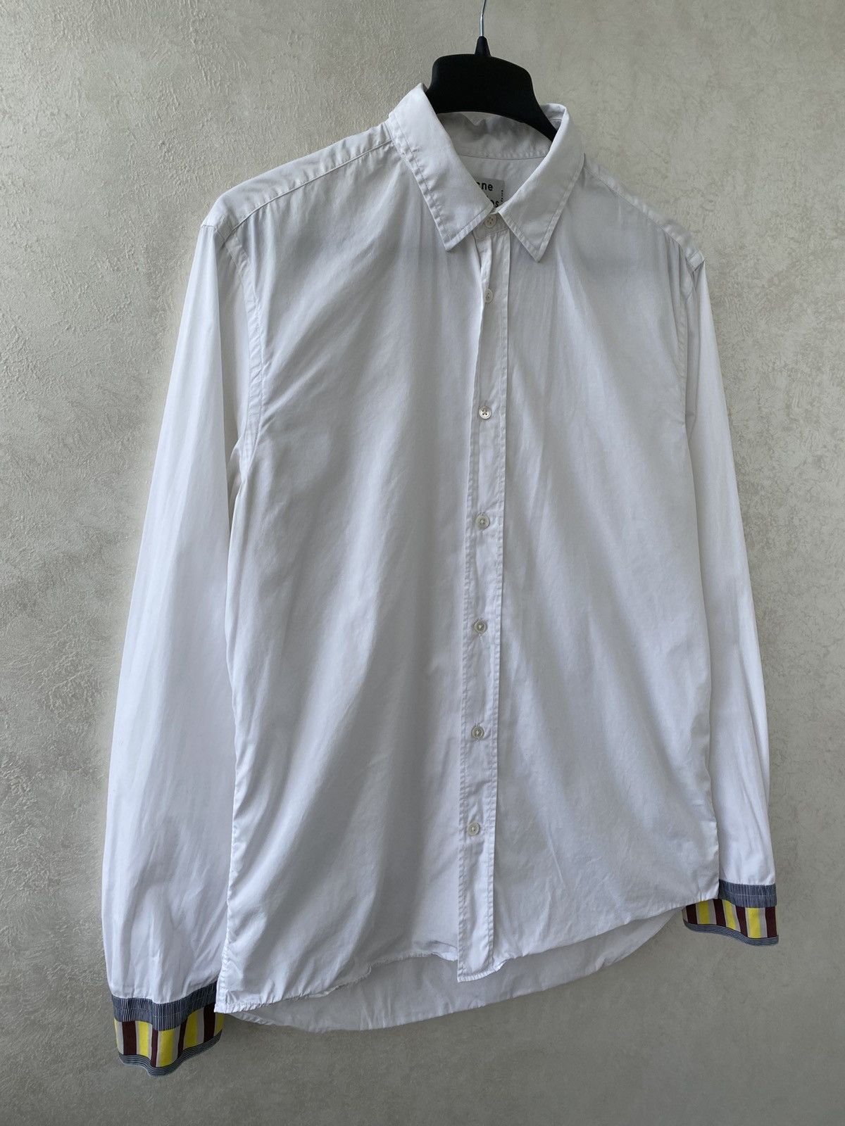 Acne Studios Acne Studios Jeffrey Stripped Cuff Button Up Shirt Size 52 Size US L / EU 52-54 / 3 - 3 Thumbnail
