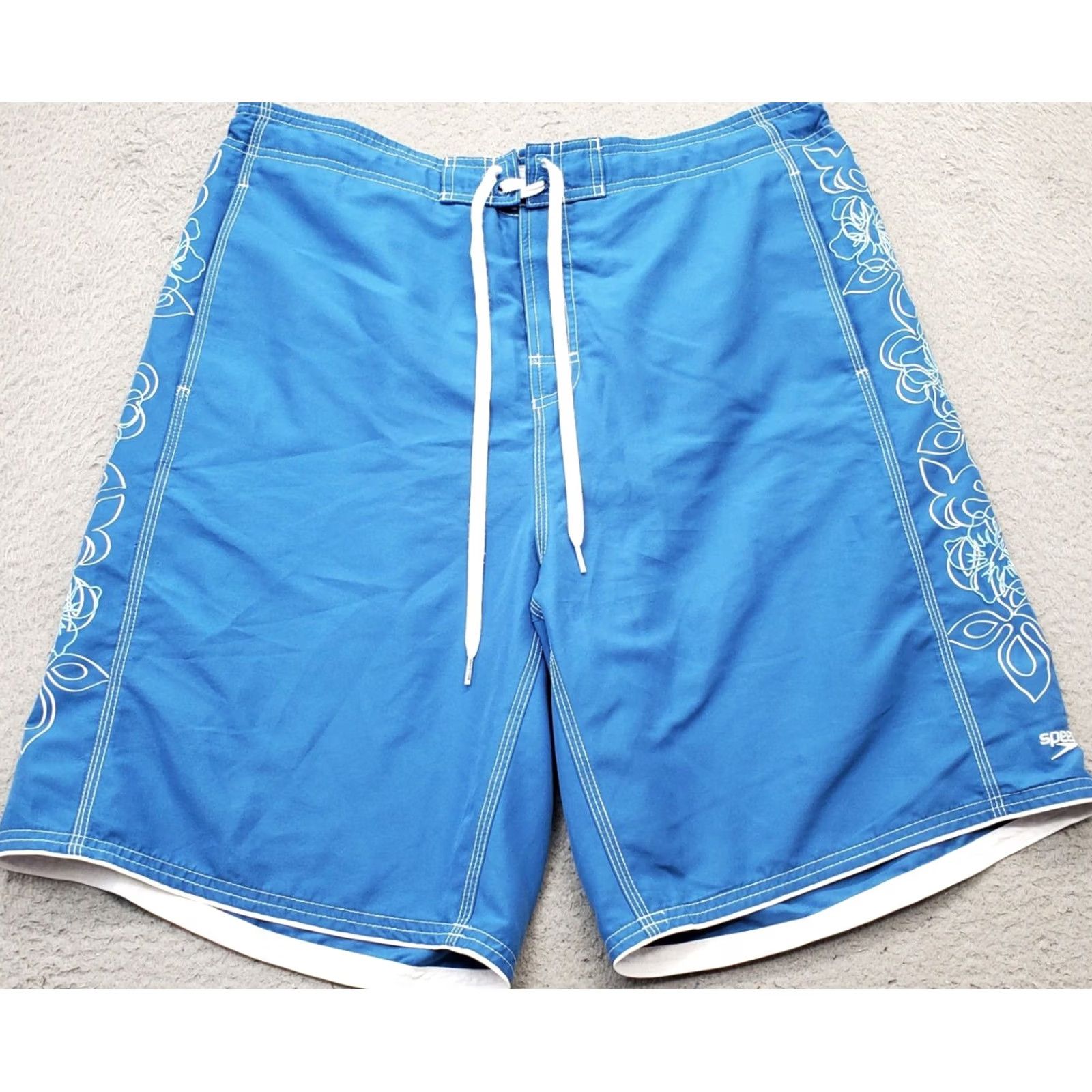 Speedo Speedo Board Shorts Mens XL Multi Hawaiian Embroidered Flower Therrmal Lined Size US 36 / EU 52 - 2 Thumbnail
