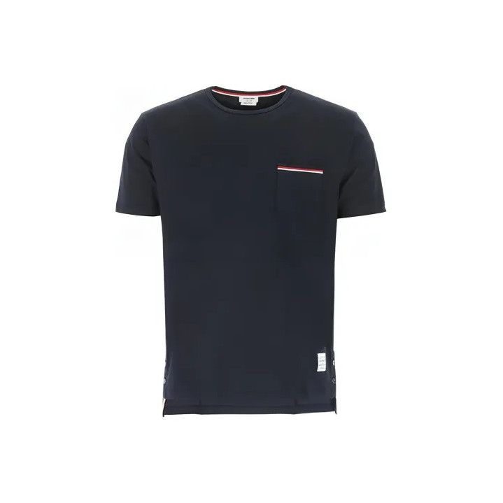 Thom Browne Thom Browne Navy Blue Short Sleeve T-Shirt Size US M / EU 48-50 / 2 - 1 Thumbnail