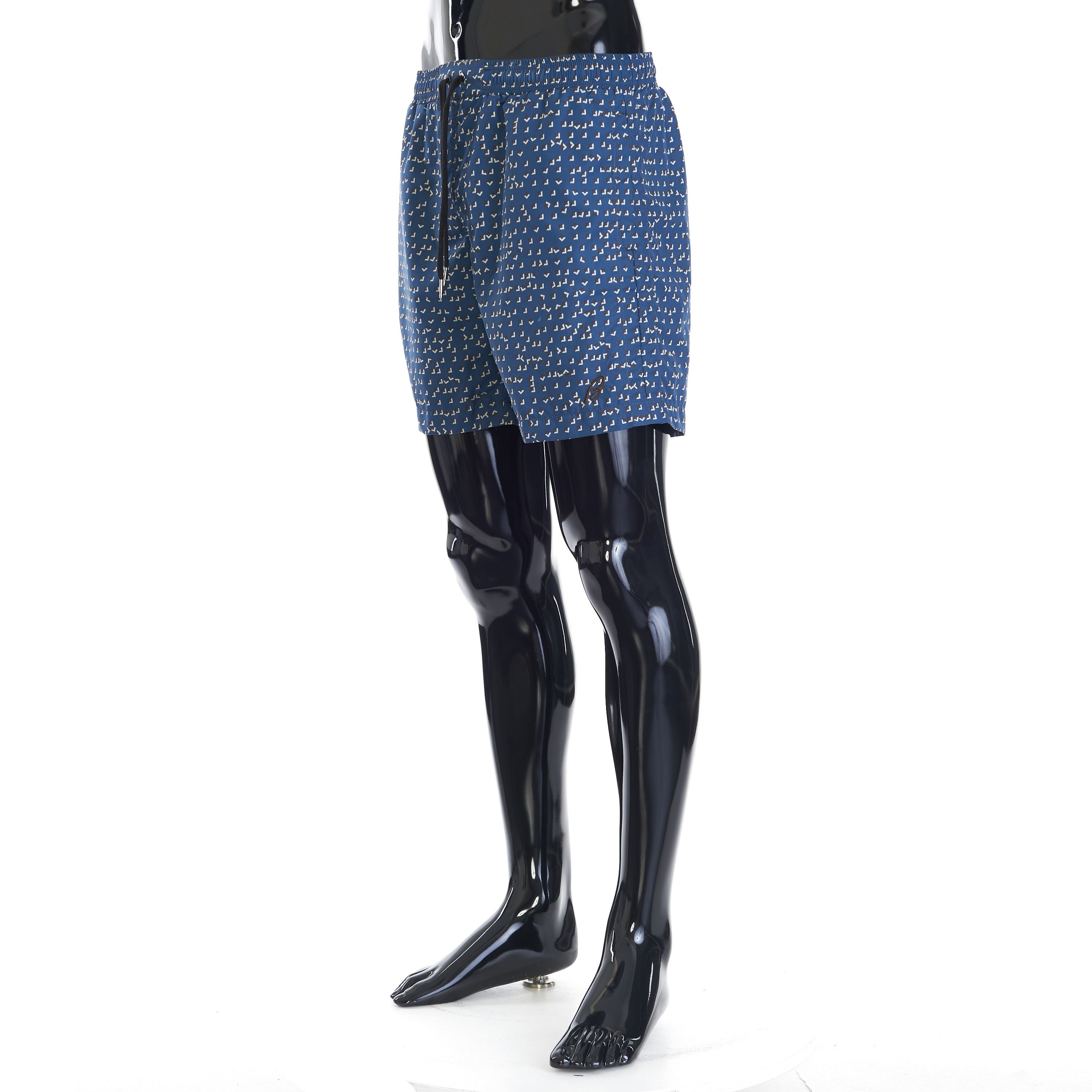Brioni Beach Shorts In Navy Blue Sustainable Polyester Size US 44 / EU 60 - 2 Thumbnail