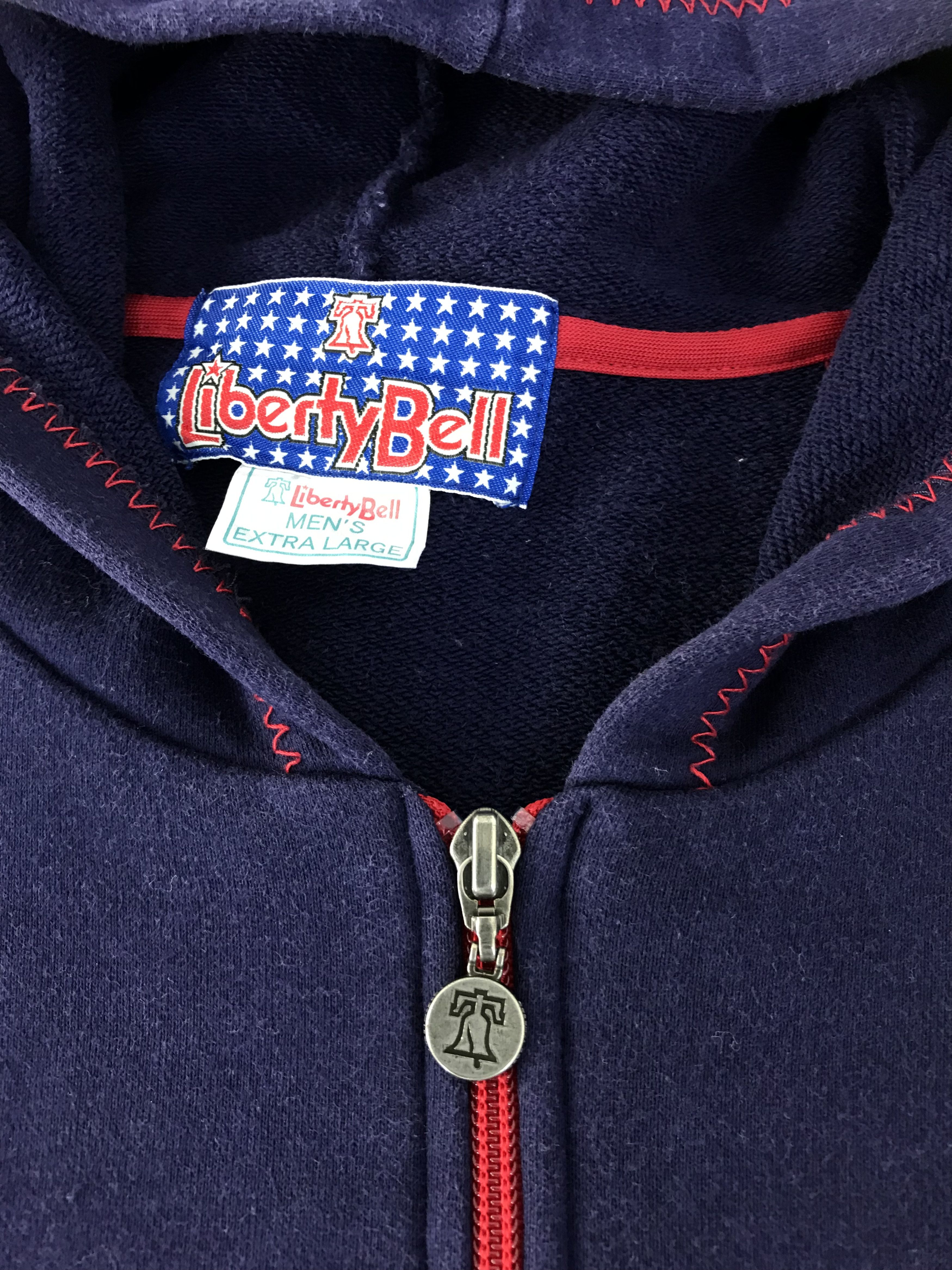 Vintage Vintage Sweatshirt LibertyBell Hoddie Zipper Up Style Size US L / EU 52-54 / 3 - 5 Thumbnail