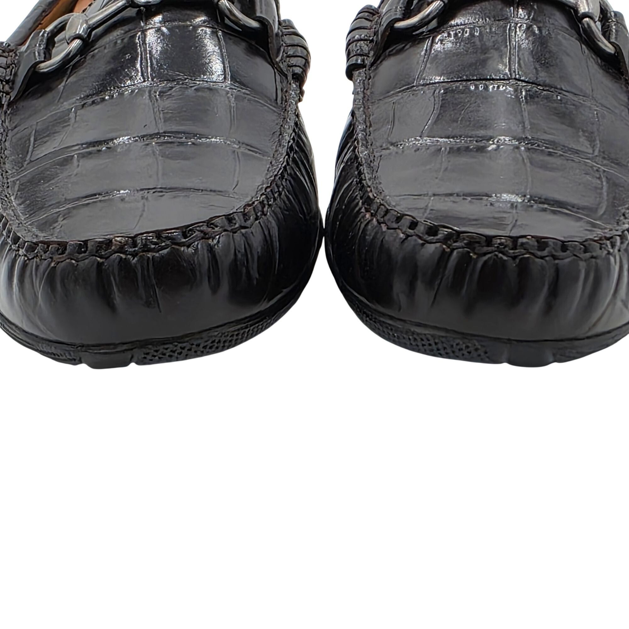 Peter Millar NEW Peter Millar Dark Brown Crocodile Embossed Leather Loafe Size US 9 / EU 42 - 9 Thumbnail