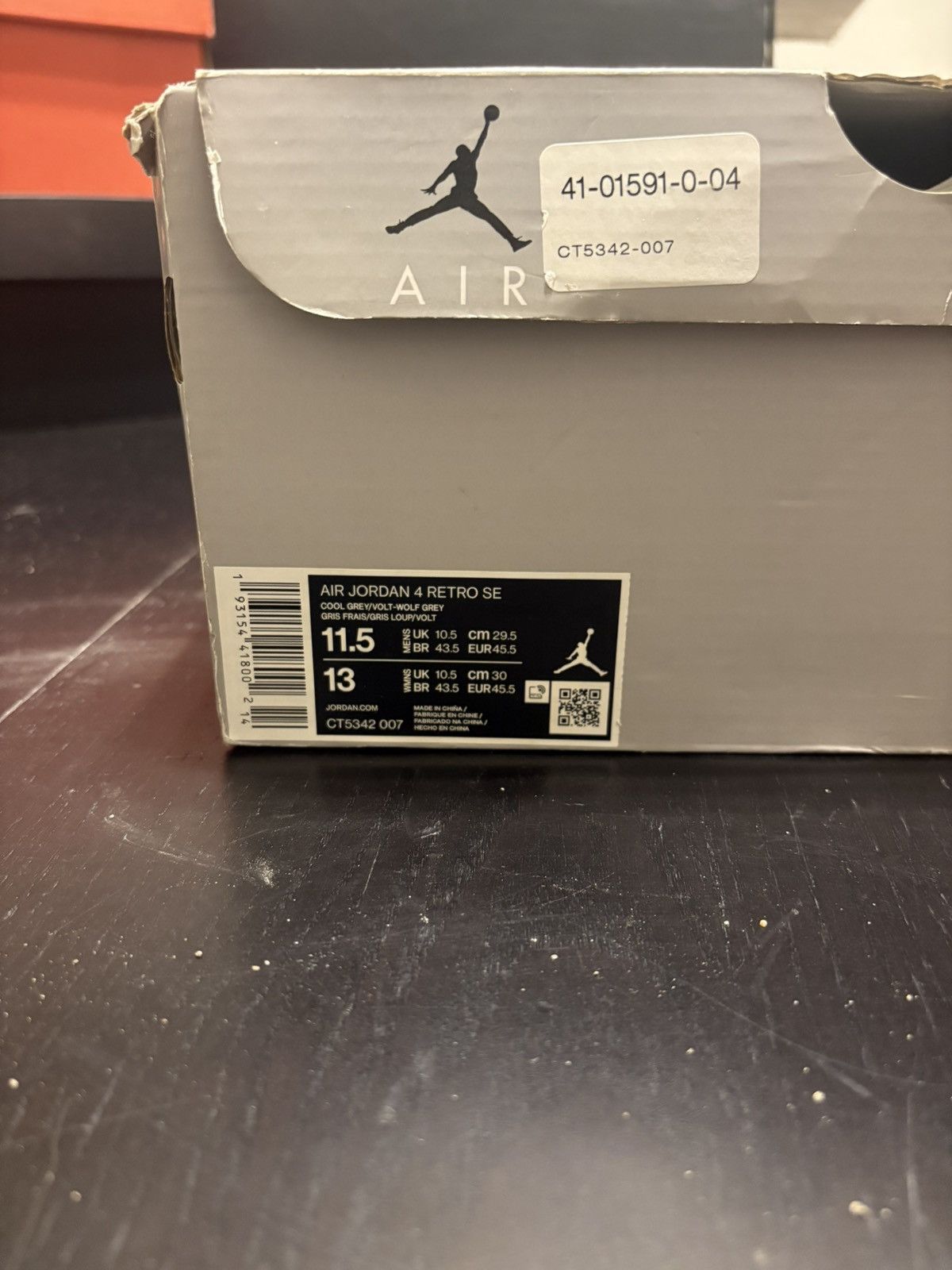 Jordan Brand Air Jordan 4 Retro SE “Cool Grey / Volt” Size US 11.5 / EU 44-45 - 6 Thumbnail