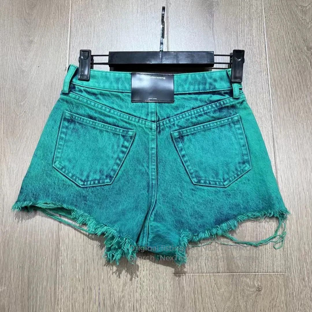 Alexander Wang Alexander Wang Green Denim Shorts. Size 24" / US 00 / IT 34 - 2 Thumbnail