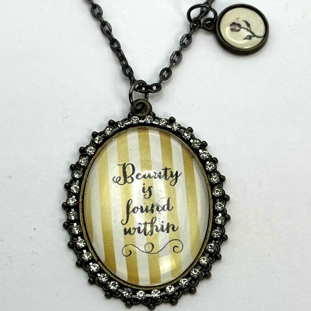 Other Silver "Beauty is Found Within'' Necklace Size ONE SIZE - 3 Thumbnail