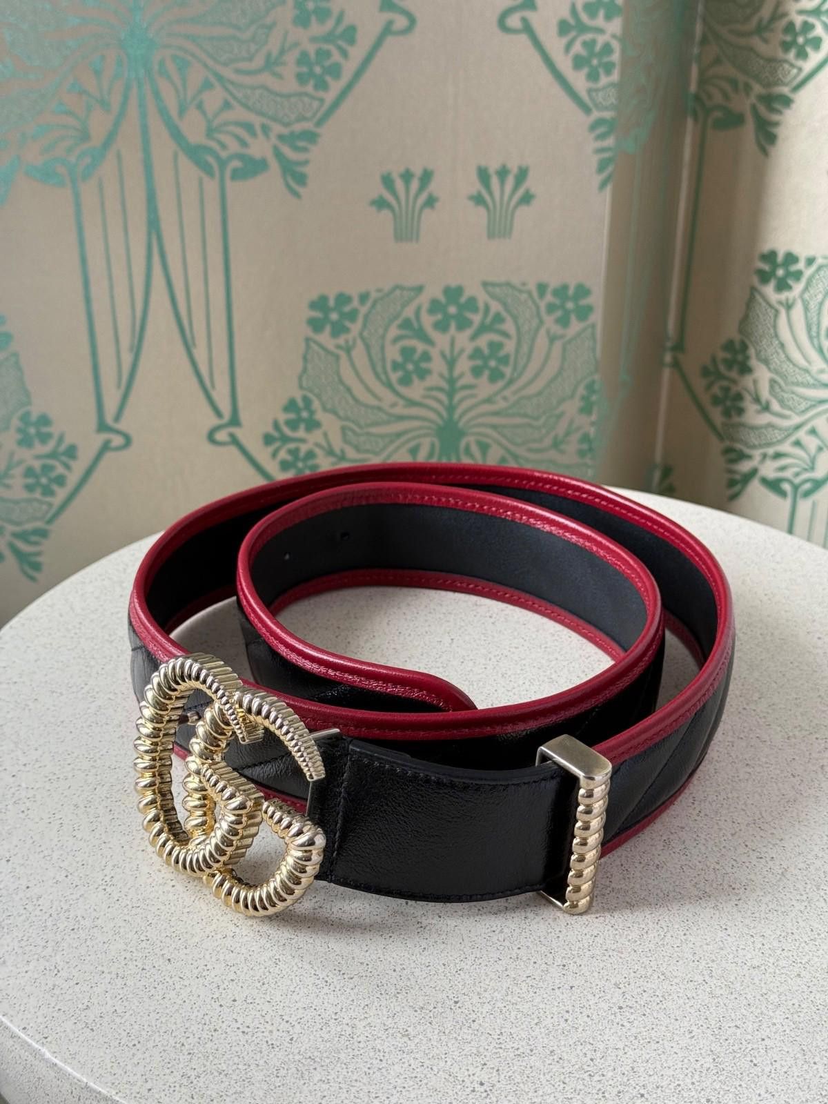 Gucci Gucci Azalea Calfskin Torchon Double G Marmont Belt 90/36 Size ONE SIZE - 11 Thumbnail