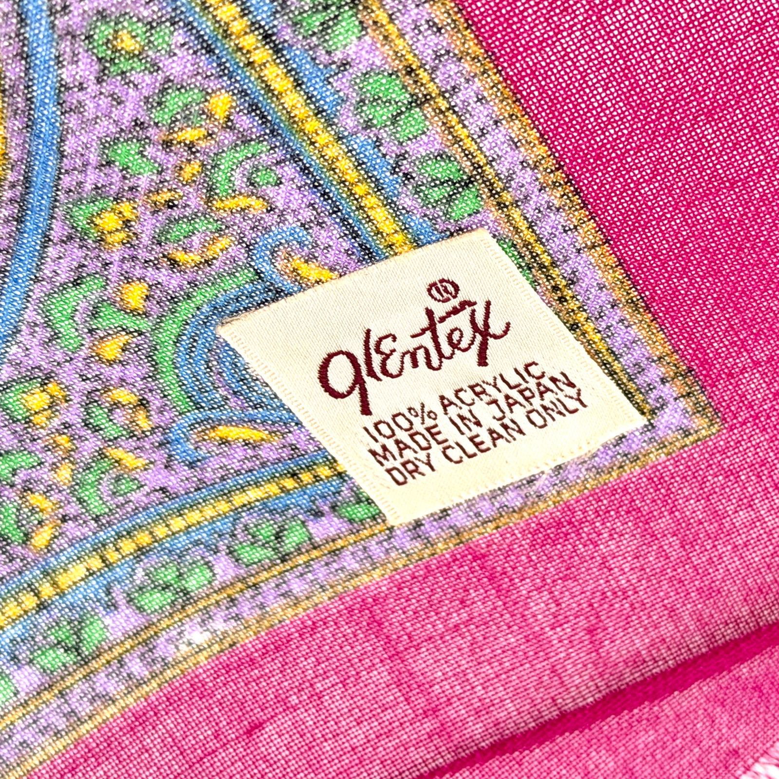 Vintage Vintage 70s Pink Paisley Oversized Square Scarf Size ONE SIZE - 5 Thumbnail