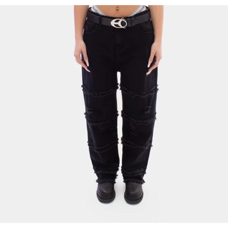 Other NWOT Heartbreak Hotel HBRK Distressed Denim black sz S Size 32" / US 10 / IT 46 - 3 Thumbnail