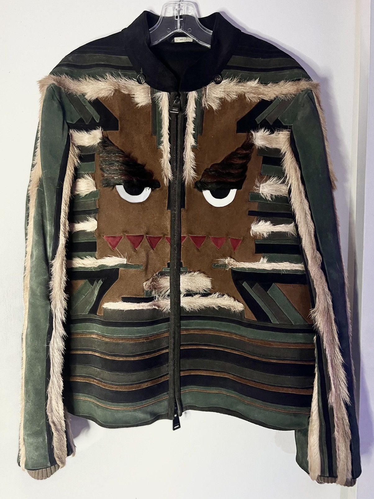 Fendi Fendi Monster Brown Leather Jacket Size US S / EU 44-46 / 1 - 1 Thumbnail